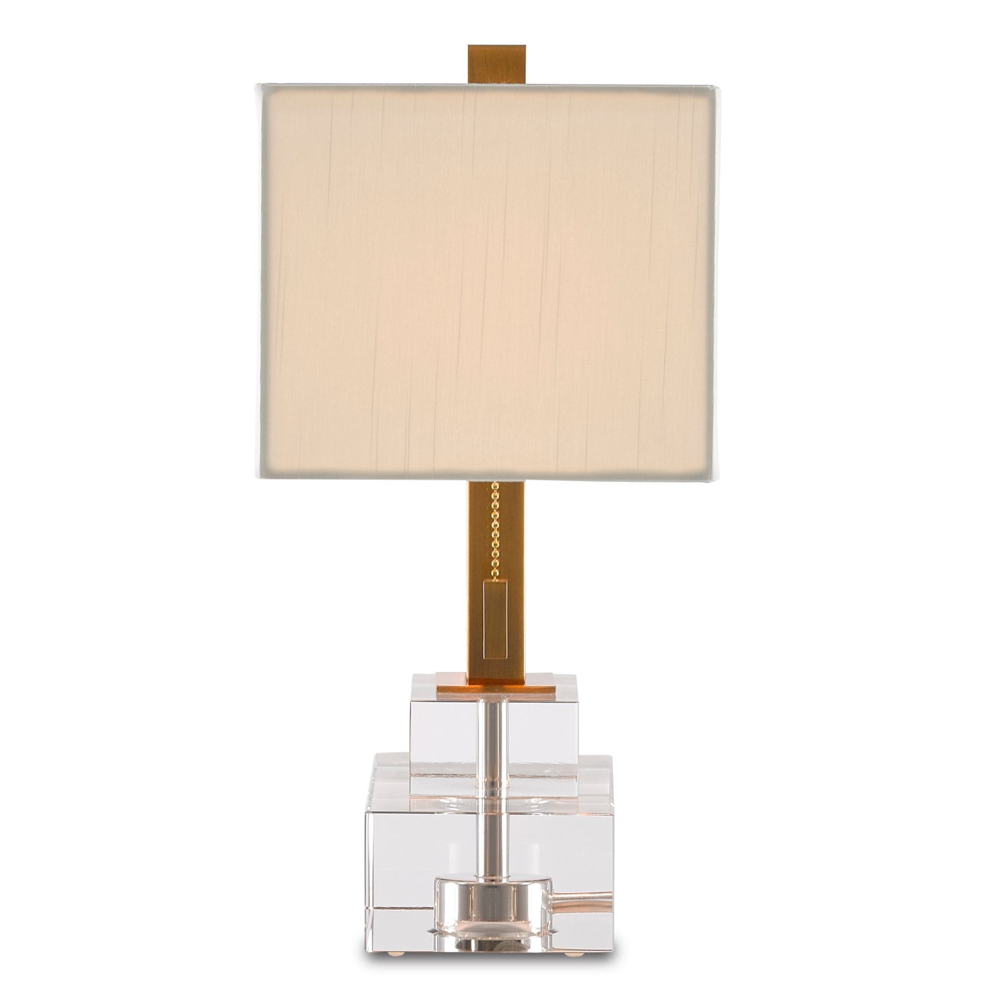 Chiara Table Lamp - Clear/Antique Brass