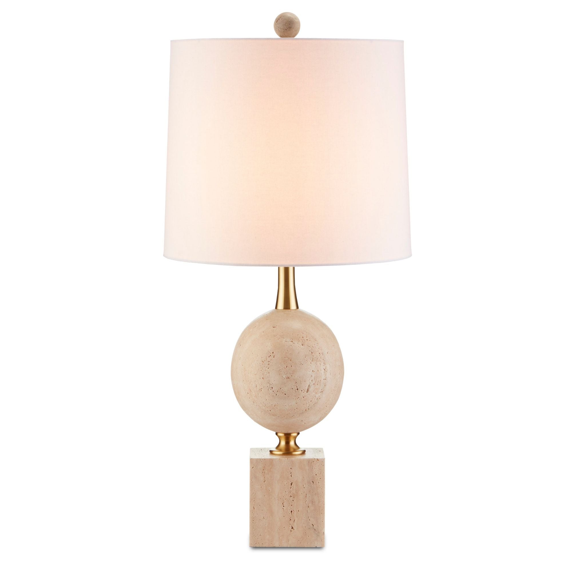 Adorno Table Lamp - Natural/Beige/Antique Brass
