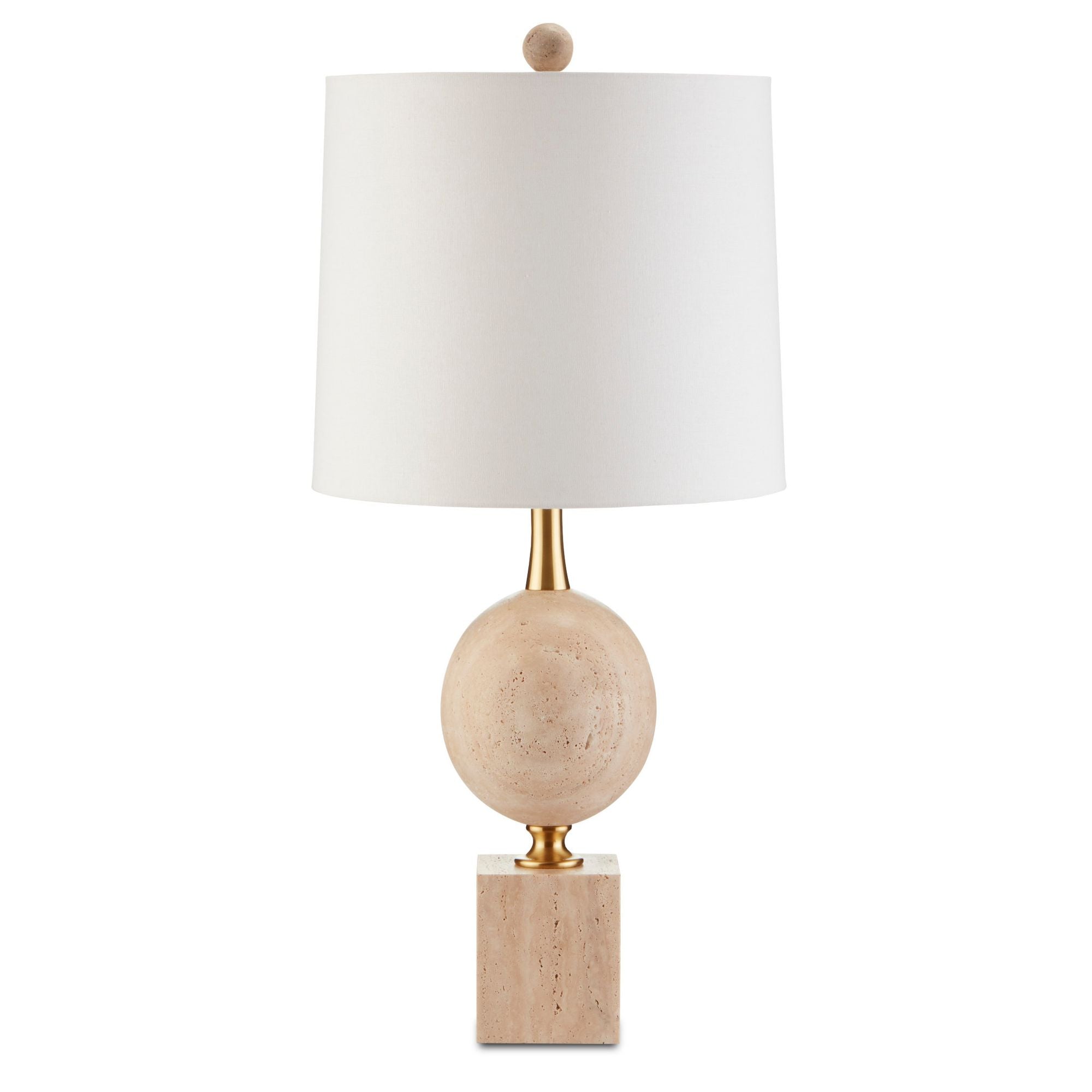 Adorno Table Lamp - Natural/Beige/Antique Brass