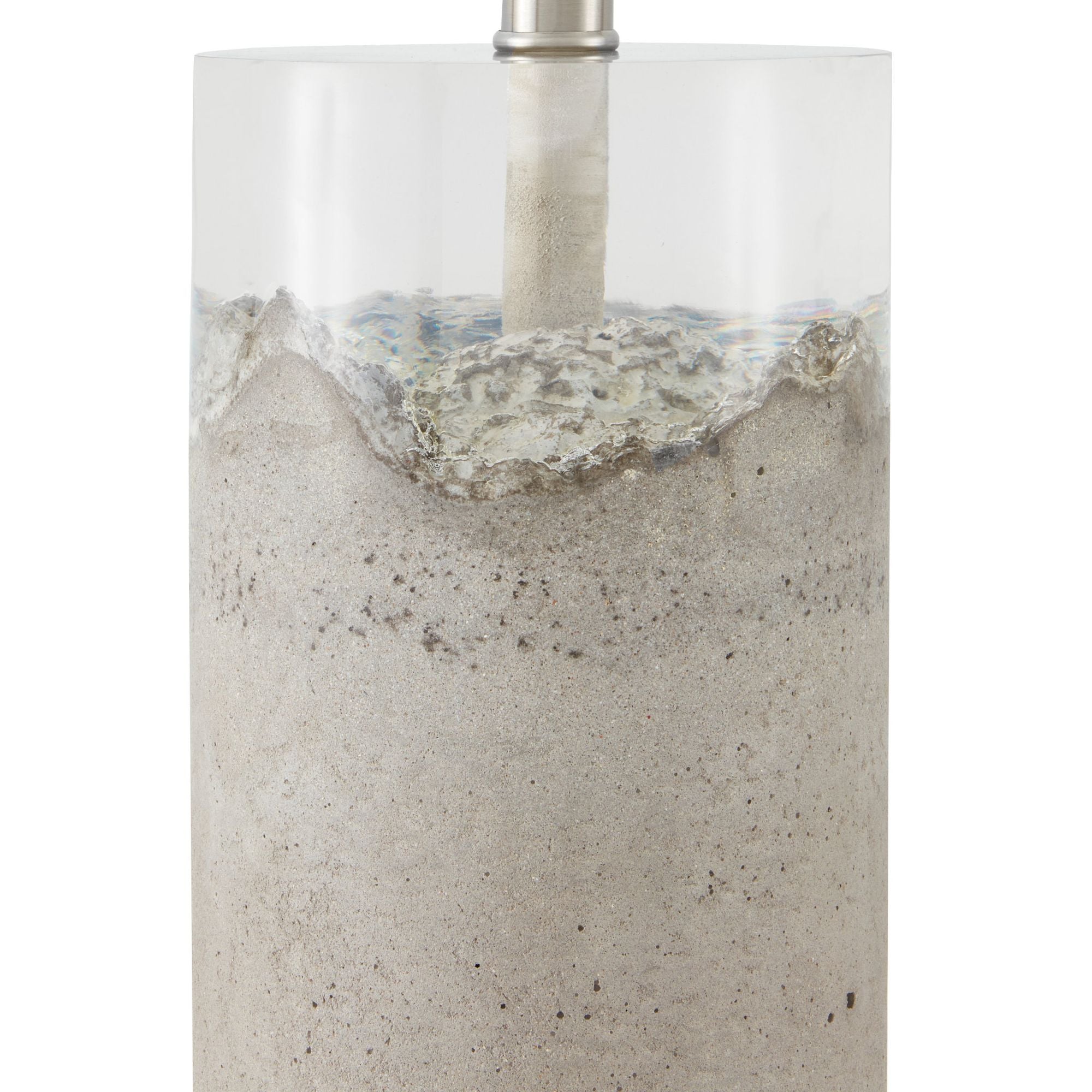 Edfu Table Lamp - Concrete/Clear/Black