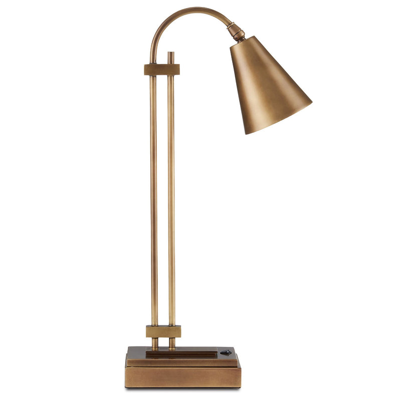 Symmetry Brass Desk Lamp - Antique Brass