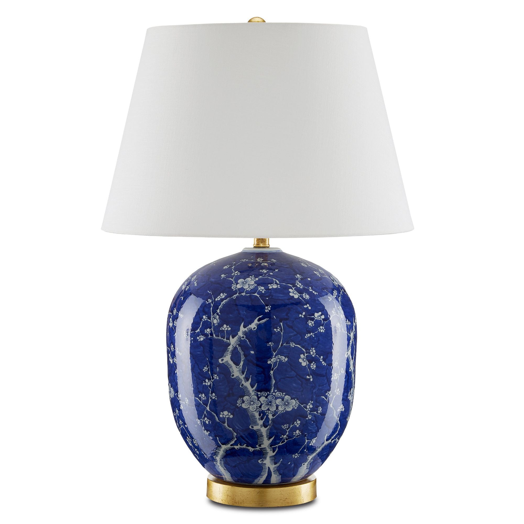 Sakura Blue Table Lamp - Blue/White/Gold Leaf