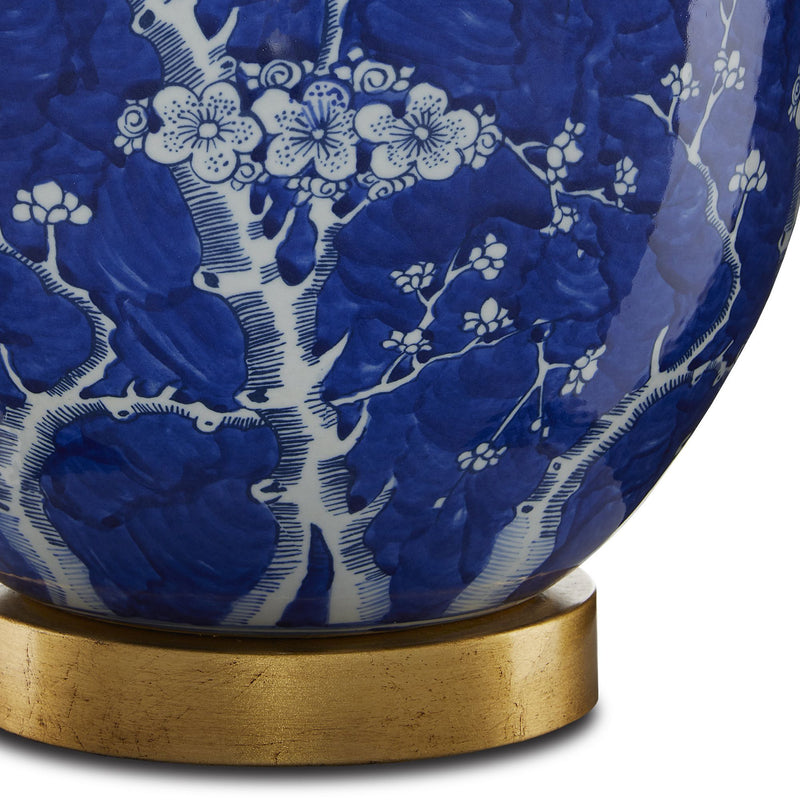 Sakura Blue Table Lamp - Blue/White/Gold Leaf