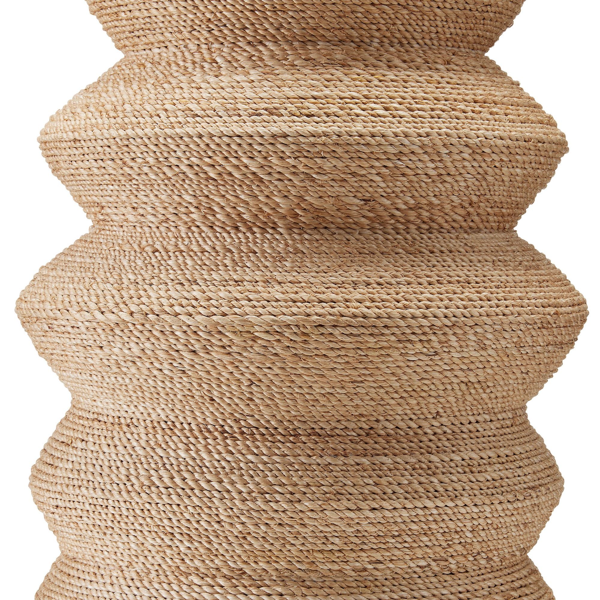 Kavala Rope Table Lamp - Natural Abaca Rope/Satin Black