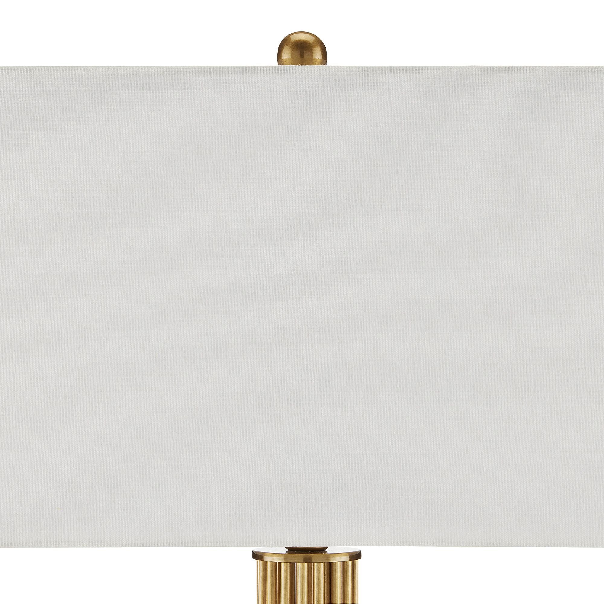 Allegory Brass Table Lamp - Antique Brass/White Marble