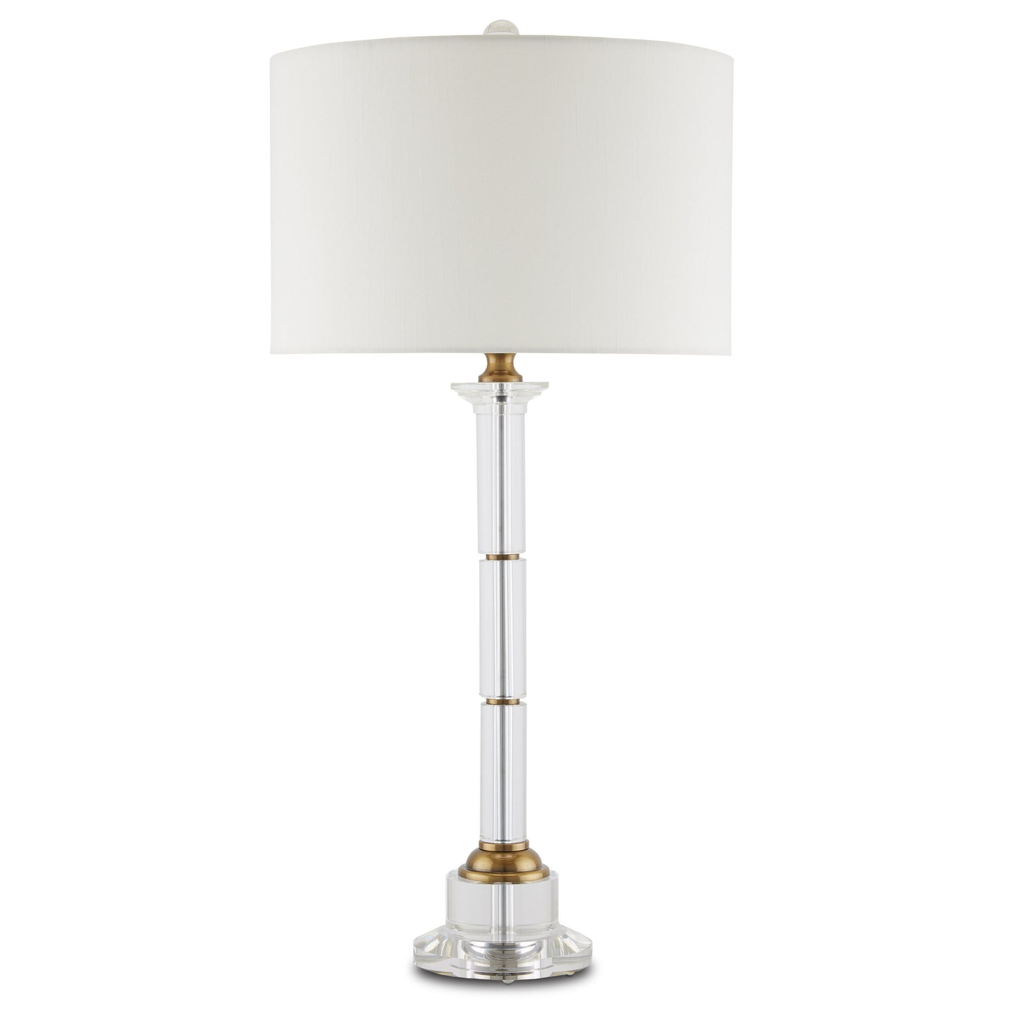 Lothian Clear Table Lamp - Clear/Antique Brass