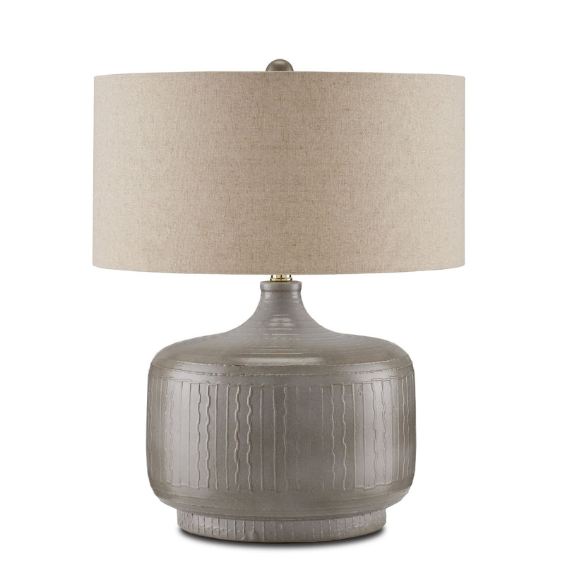 Alameda Gray Table Lamp - Gray/Polished Brass