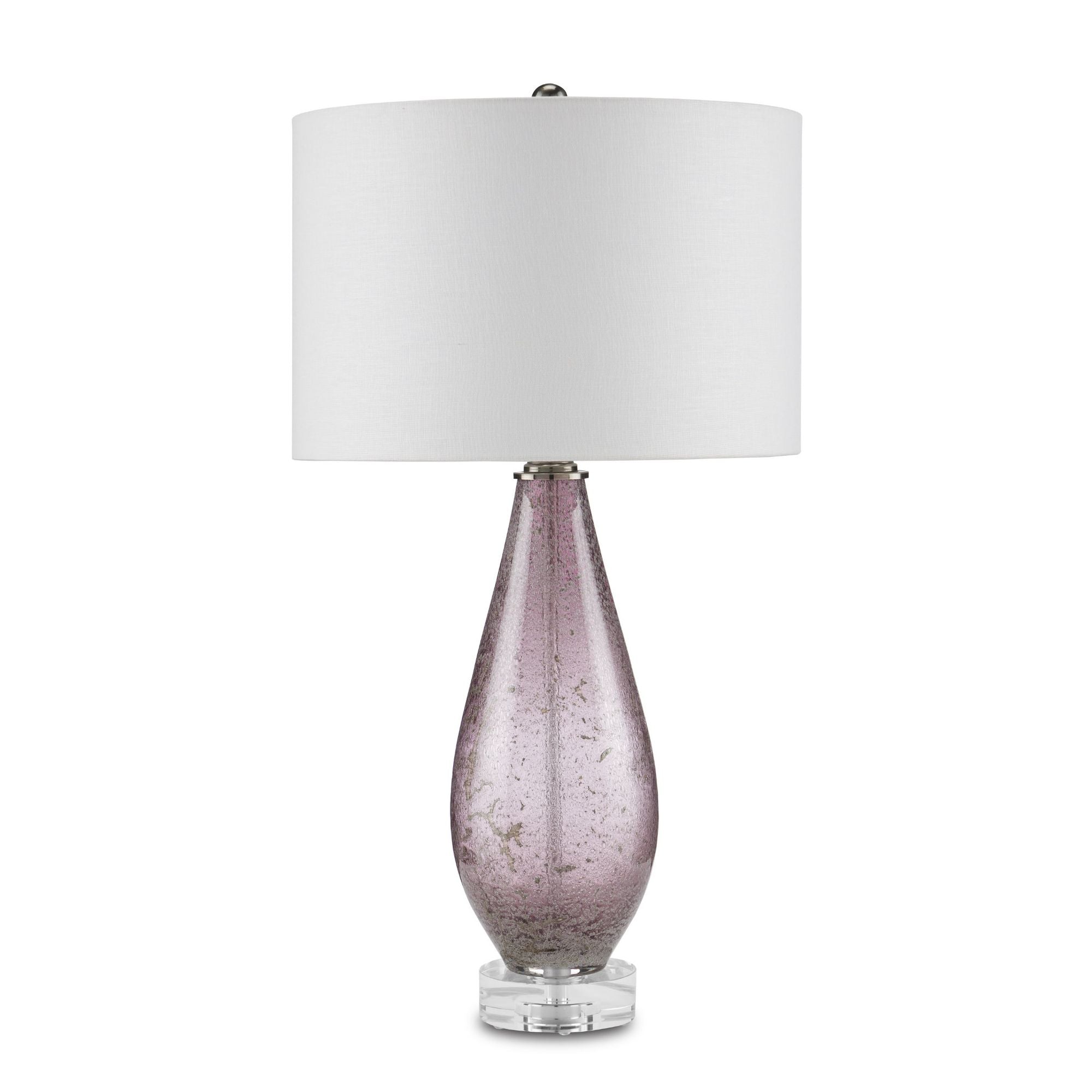 Optimist Purple Table Lamp - Purple/Clear/Antique Nickel