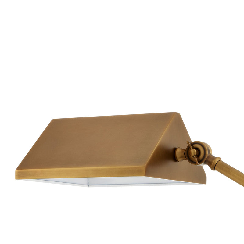 Repertoire Brass Desk Lamp - Antique Brass/White
