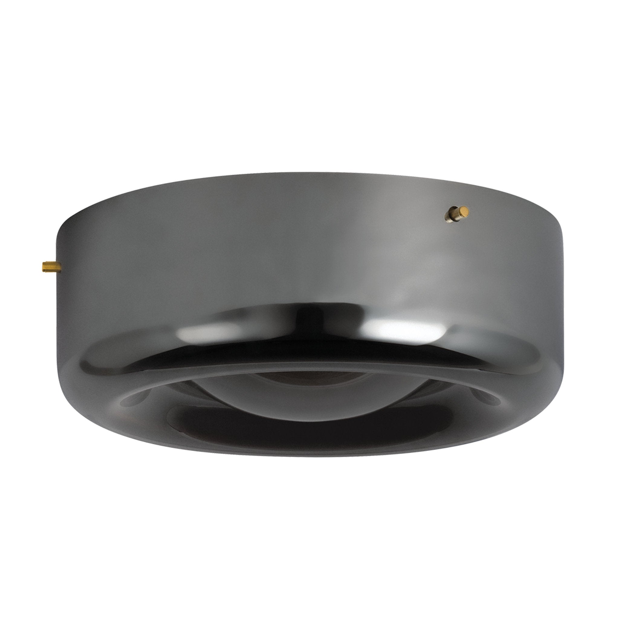 Eldred 1-Light Flush Mount in Aged Brass 15W x 5.75H