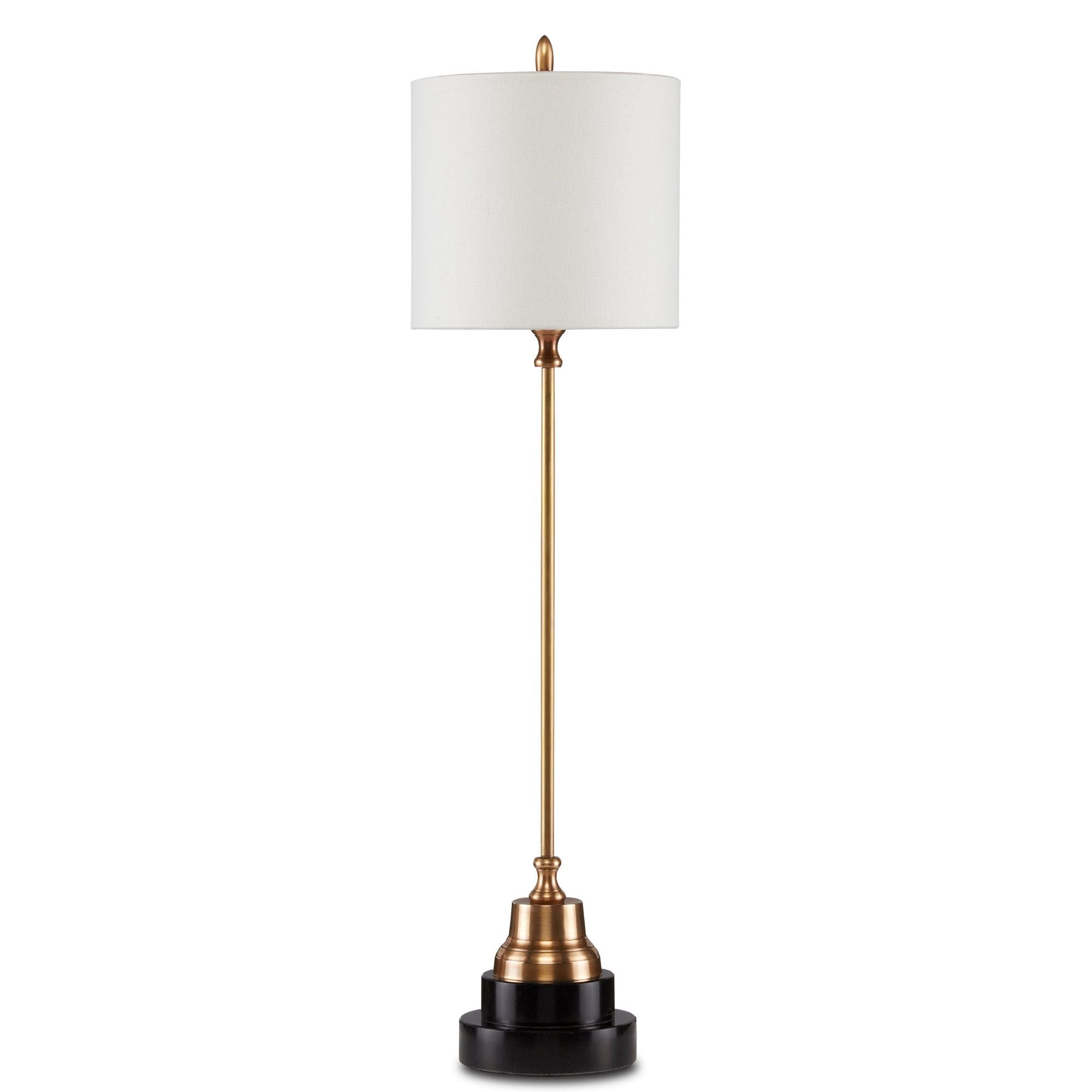 Messenger Brass Table Lamp - Vintage Brass/Black