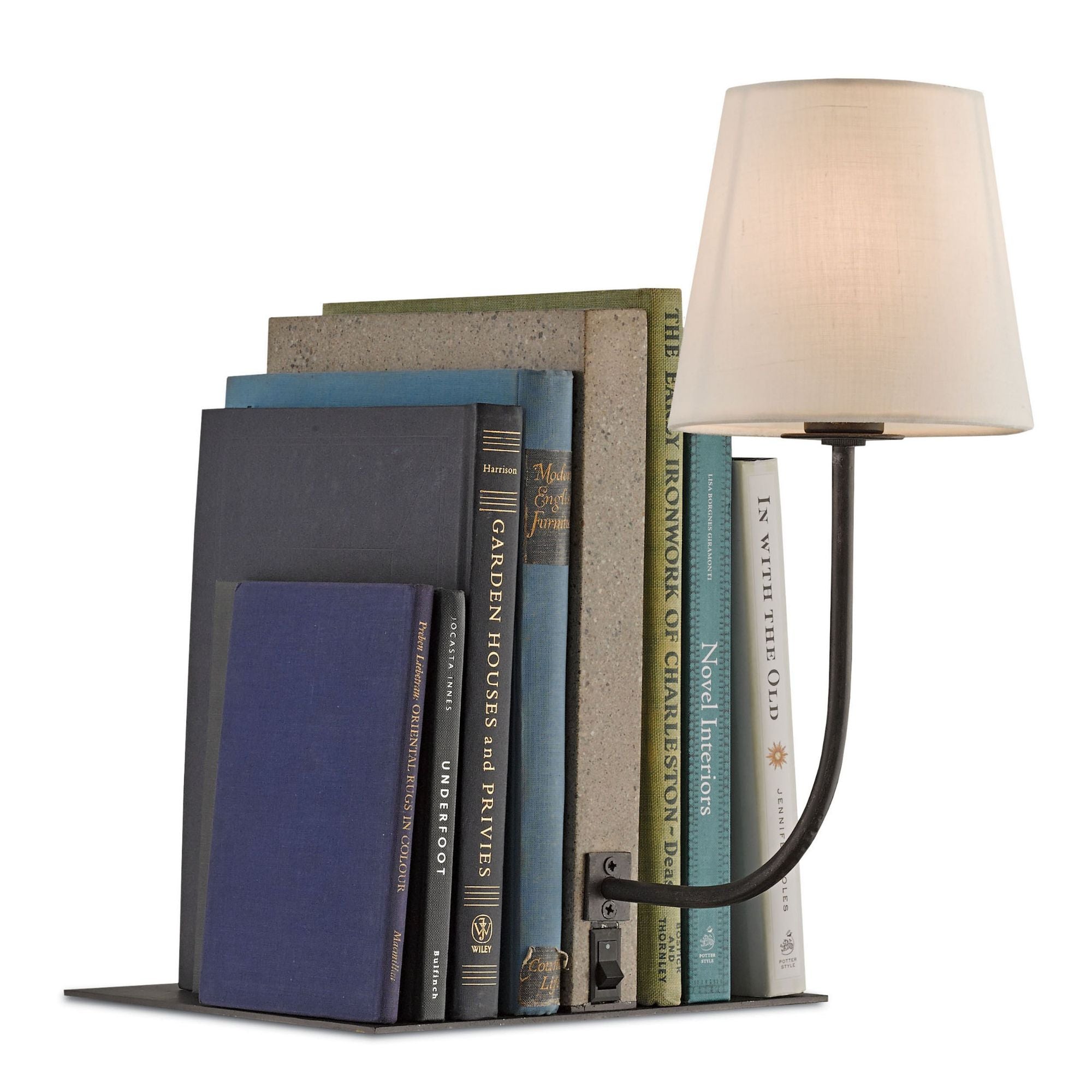 Oldknow Bookcase Lamp - Polished Concrete/Aged Steel