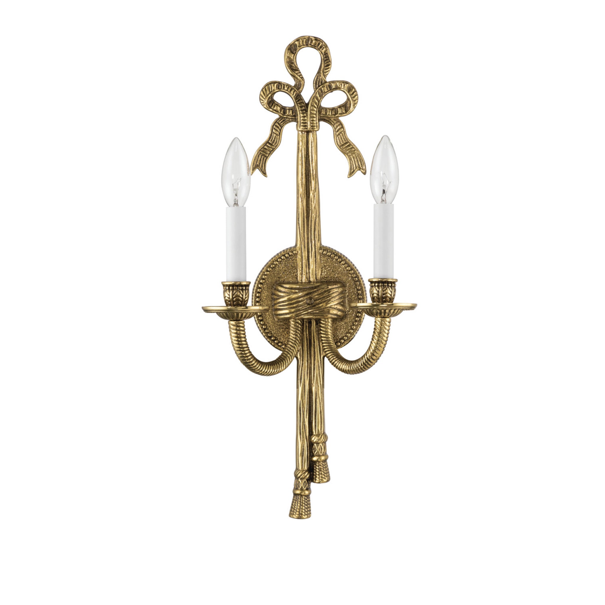 Lexsi 8'' Olde Brass Sconce Gold 8"W x 21.25"H x 5.5"D