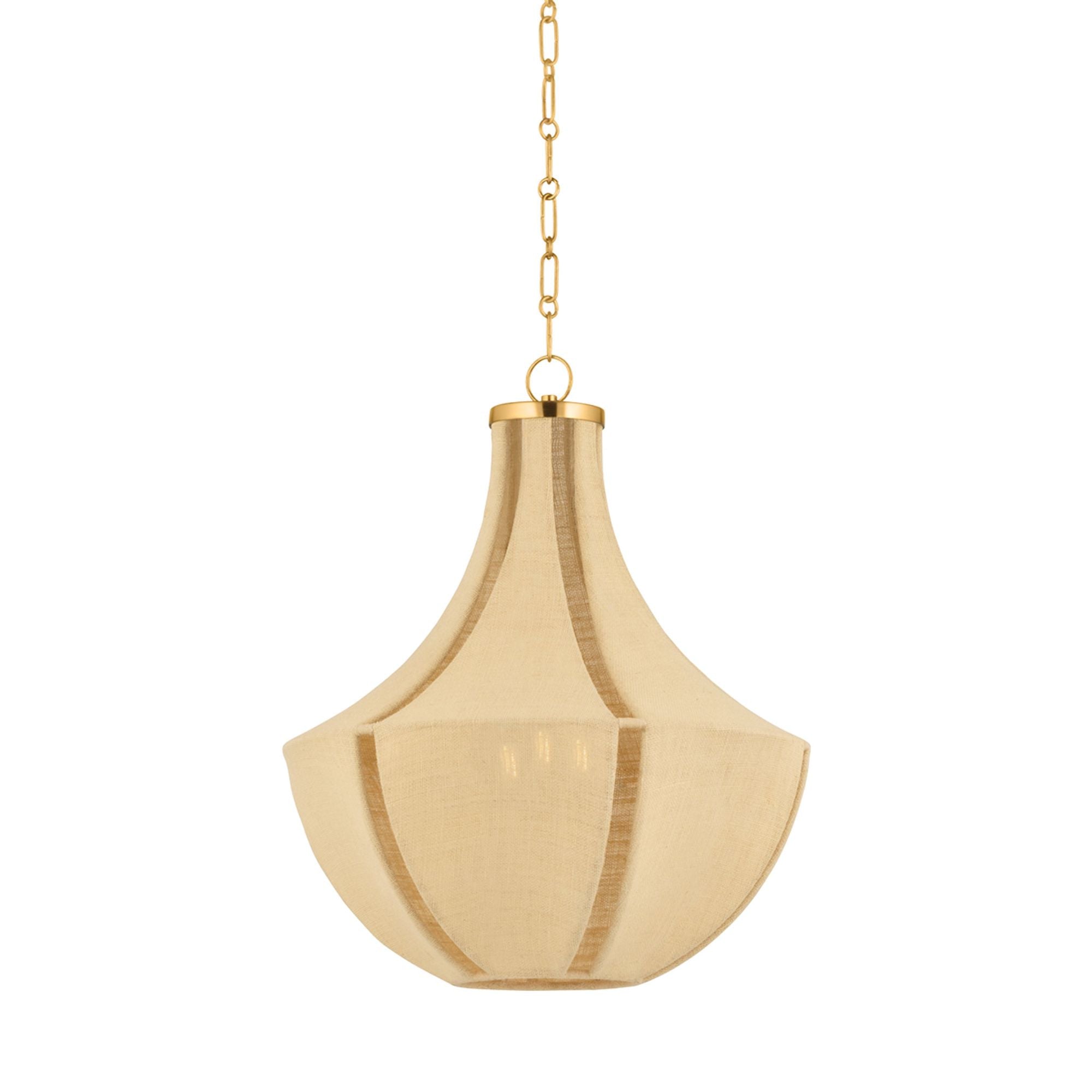 Cascade Lake 3-Light Pendant in Aged Brass 20W x 24.75H
