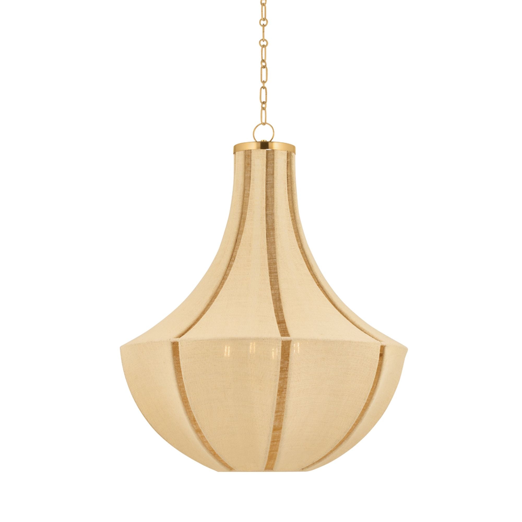 Cascade Lake 4-Light Pendant in Aged Brass 30W x 36.5H