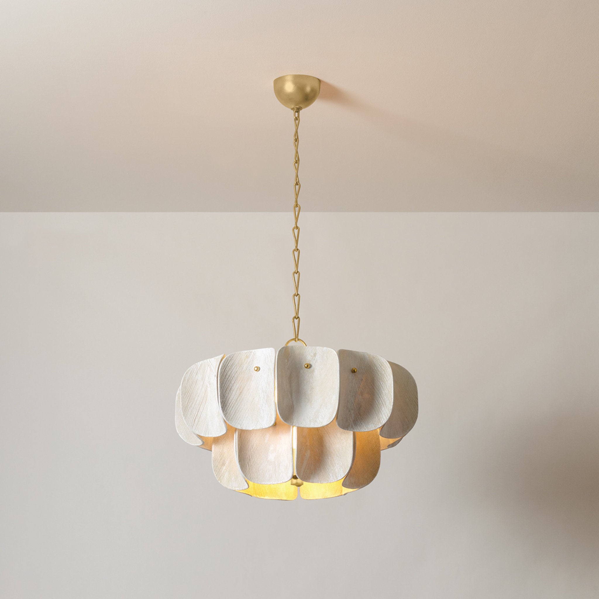 Amalfi 8-Light Chandelier in Vintage Gold Leaf 24W x 16H