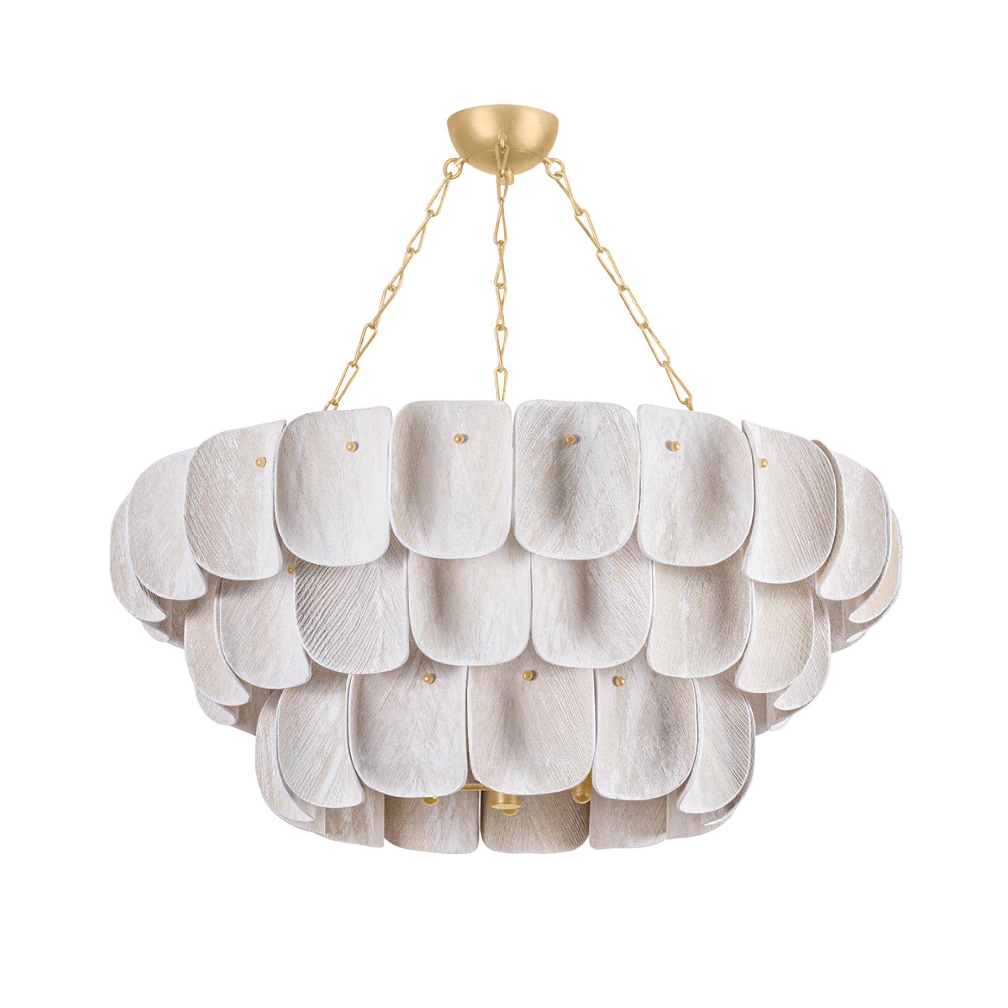 Amalfi 16-Light Chandelier in Vintage Gold Leaf 41W x 18.5H