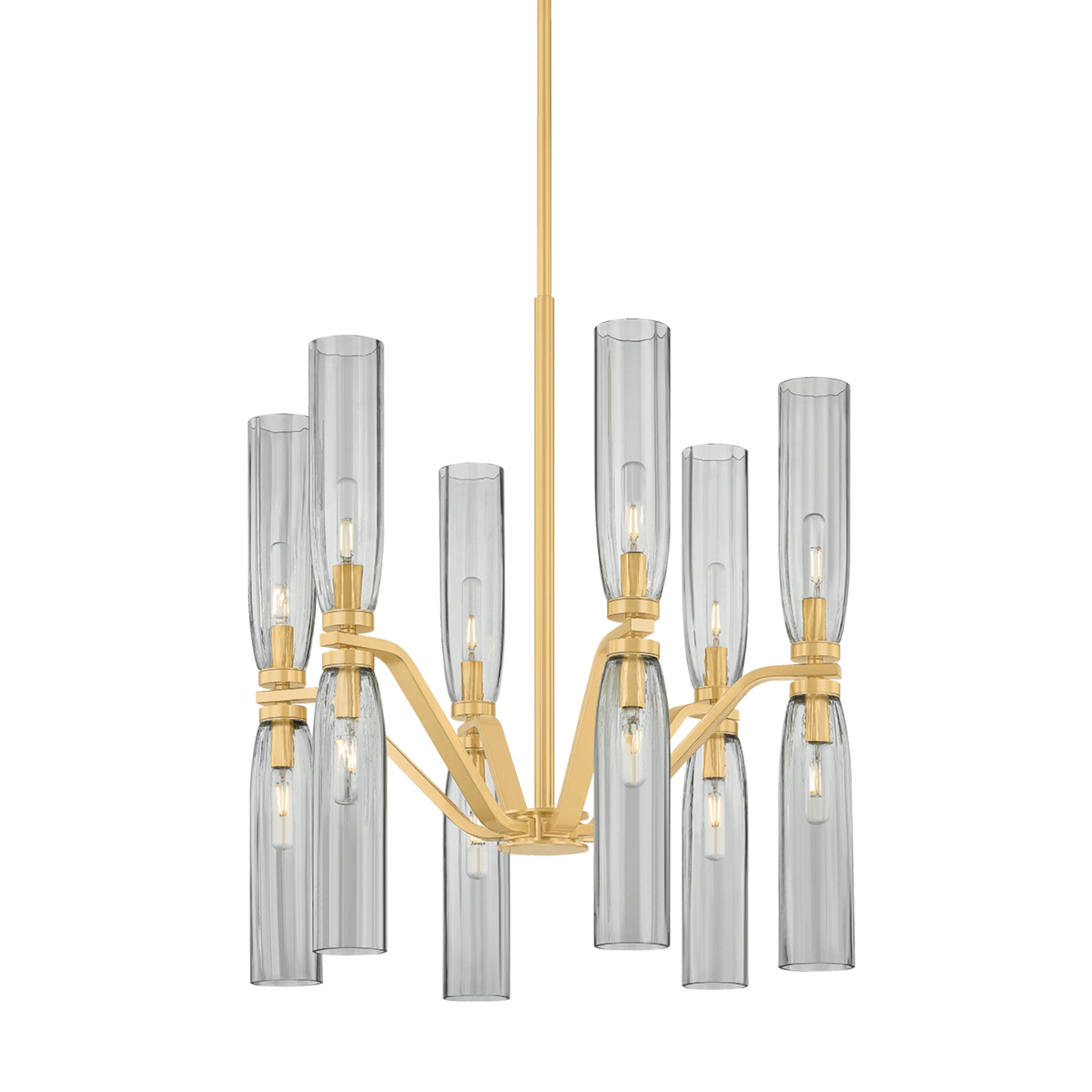 Harpswell 12-Light Chandelier in Aged Brass 25W x 28.25H