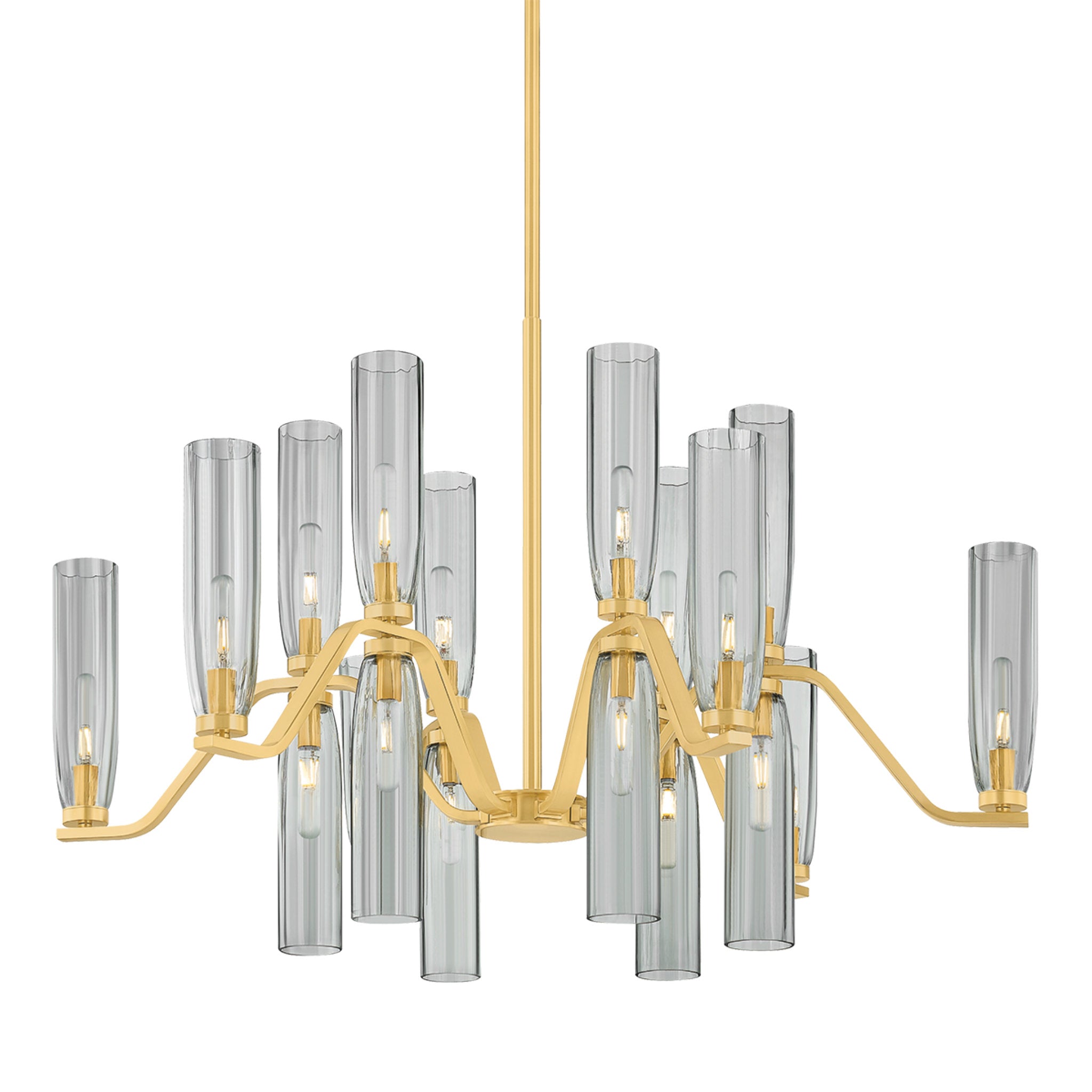 Harpswell 18-Light Chandelier in Aged Brass 43W x 28.25H