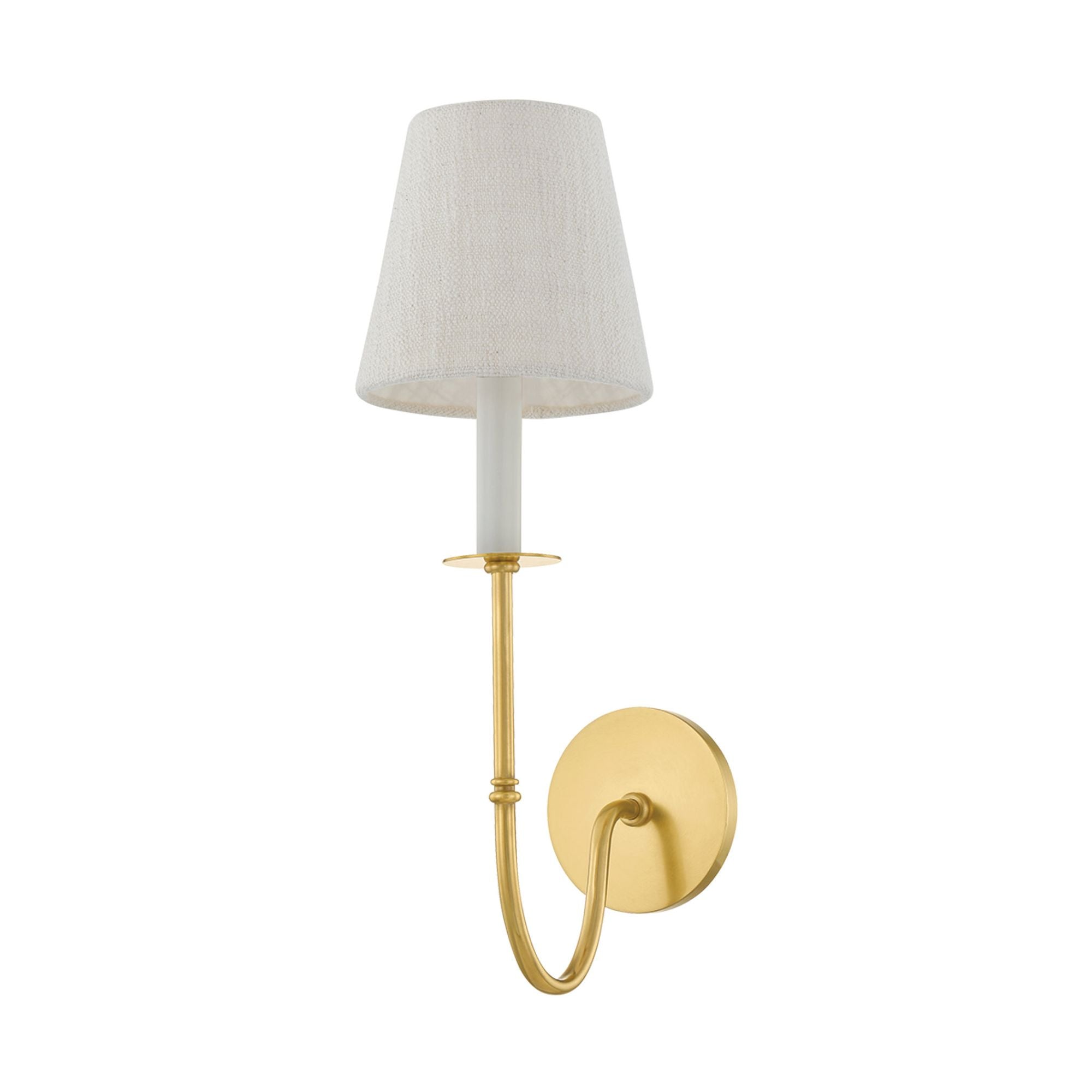 Amina 1-Light Wall Sconce in  Aged Brass 6.25L x 6.25W x 18.75H