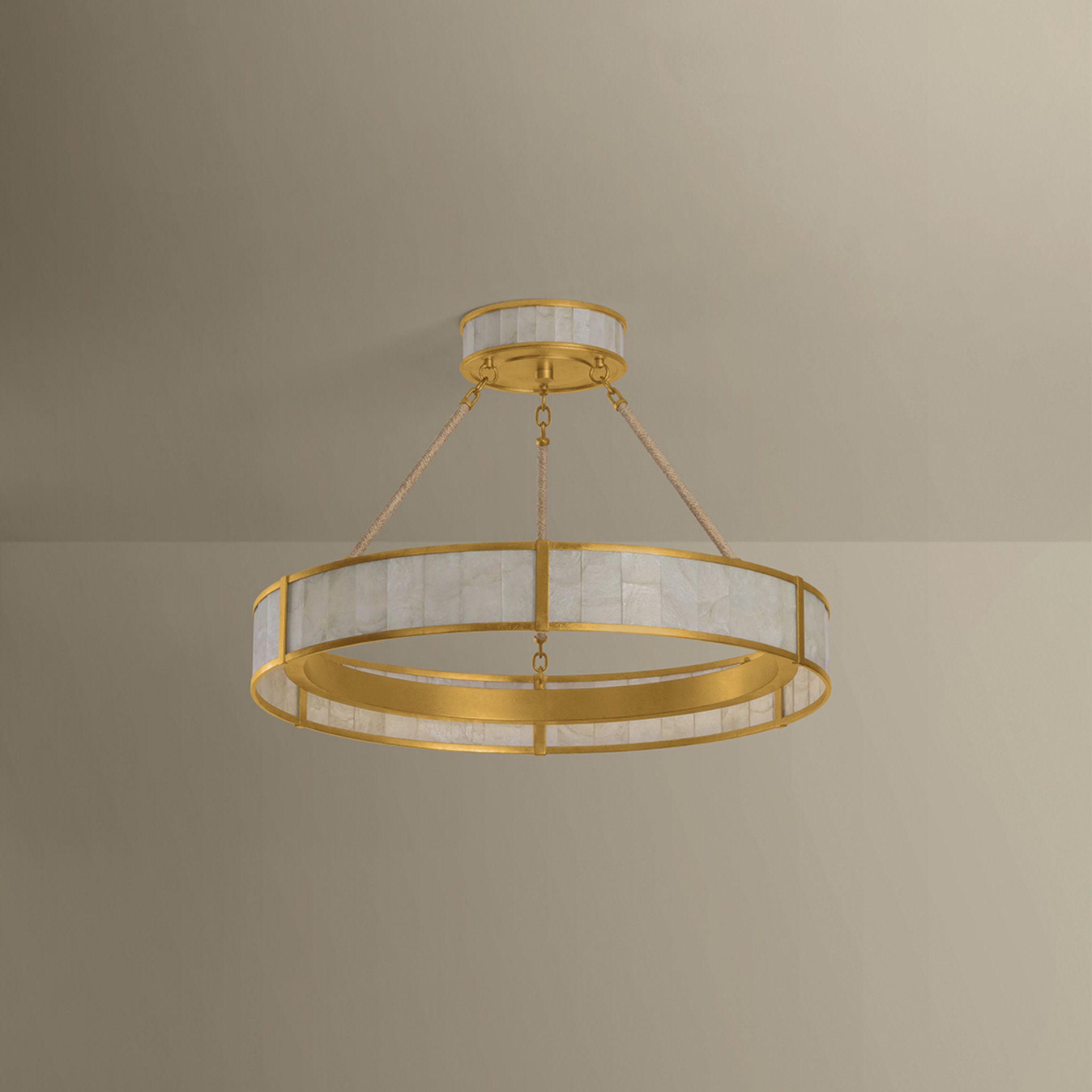 Halcott 1-Light Chandelier in Vintage Gold Leaf 30W x 4.75H