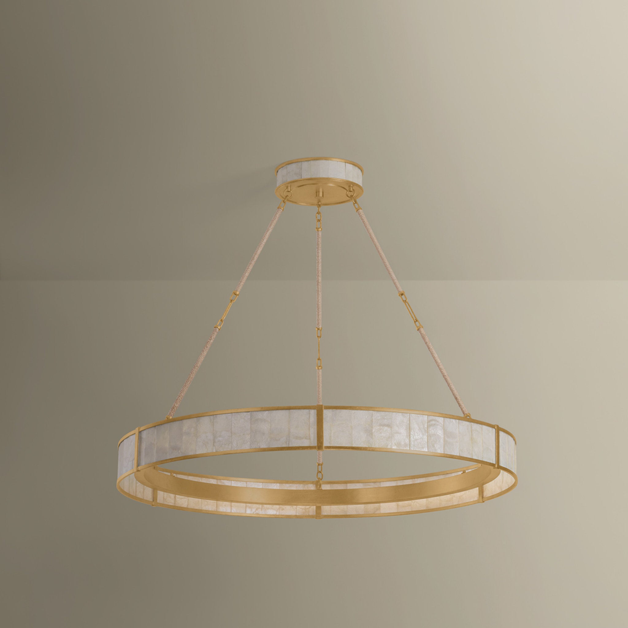 Halcott 1-Light Chandelier in Vintage Gold Leaf 42W x 5H