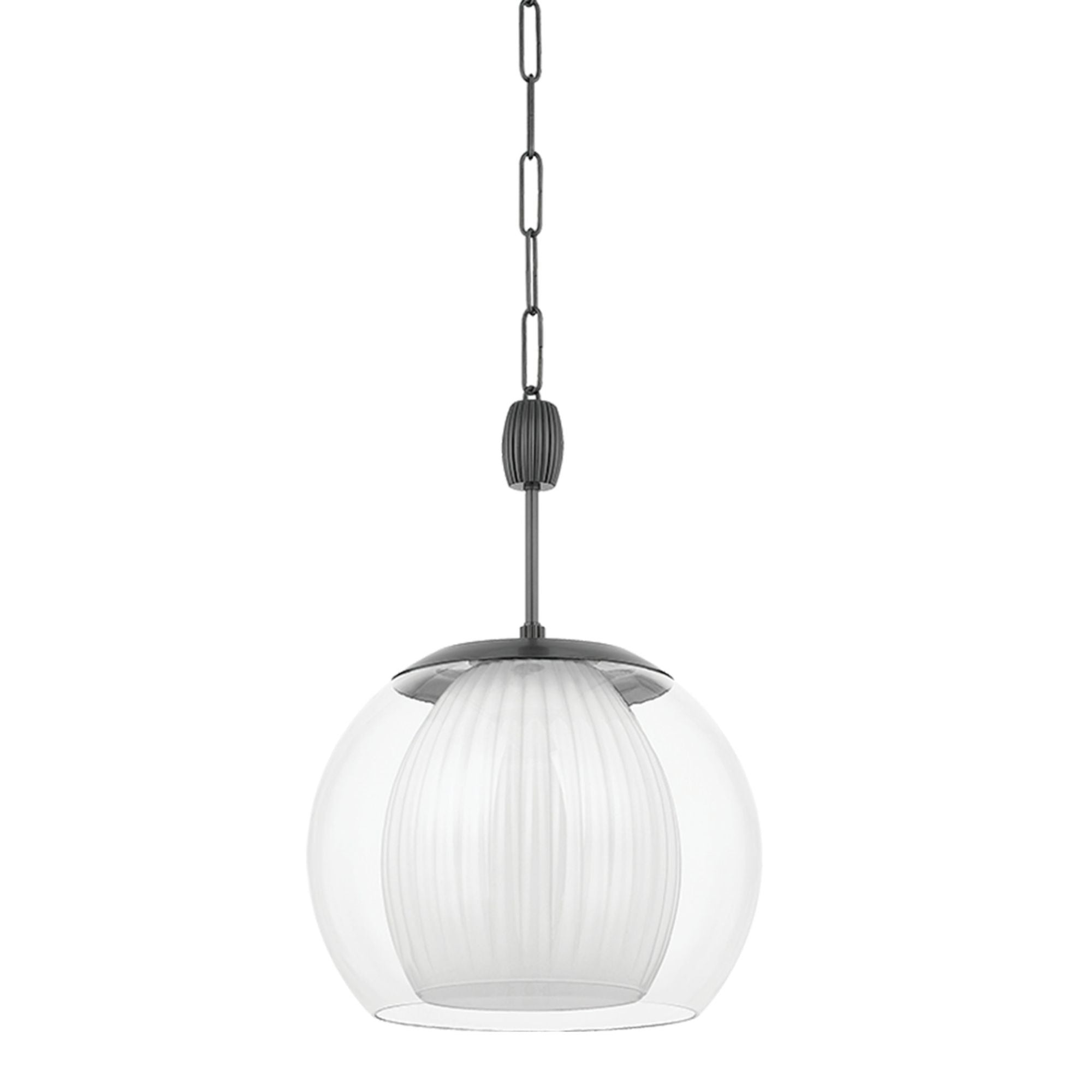 Clementon 1-Light Pendant in Distressed Bronze 17W x 24H