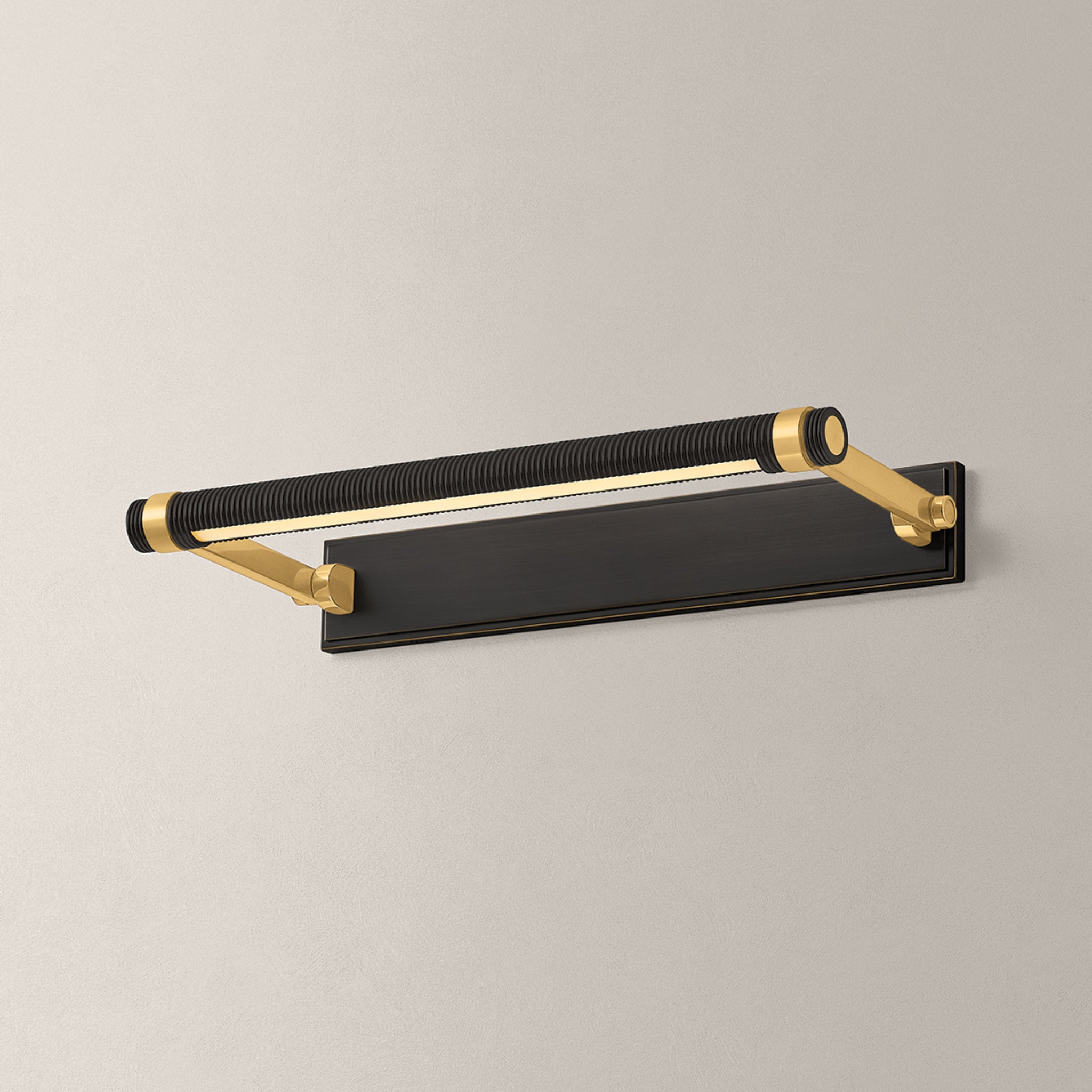 Duell 1-Light Picture Light in Aged Brass 18W x 2.75H (7318-AGB/DB)