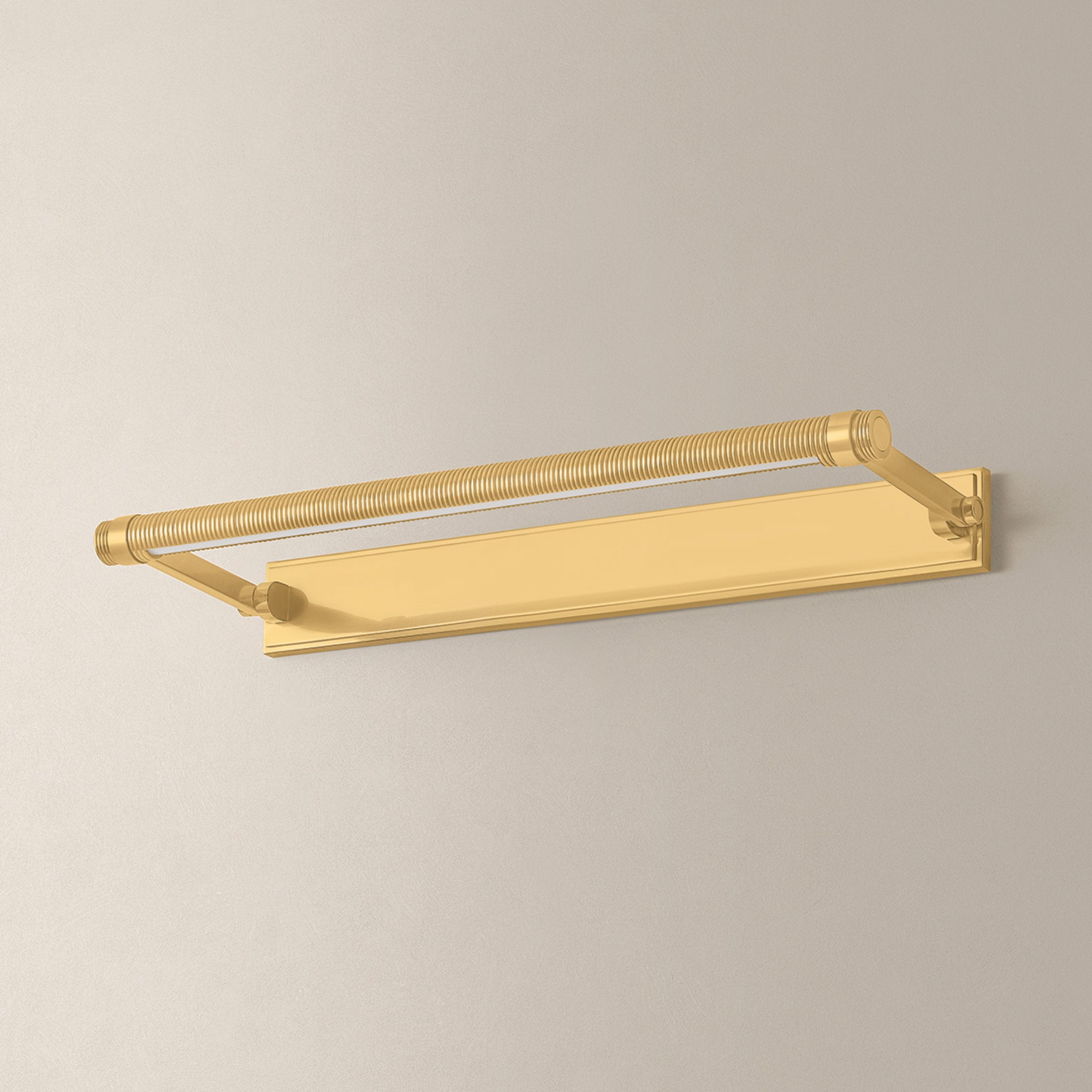 Duell 1-Light Picture Light in Aged Brass 24W x 2.75H (7324-AGB)