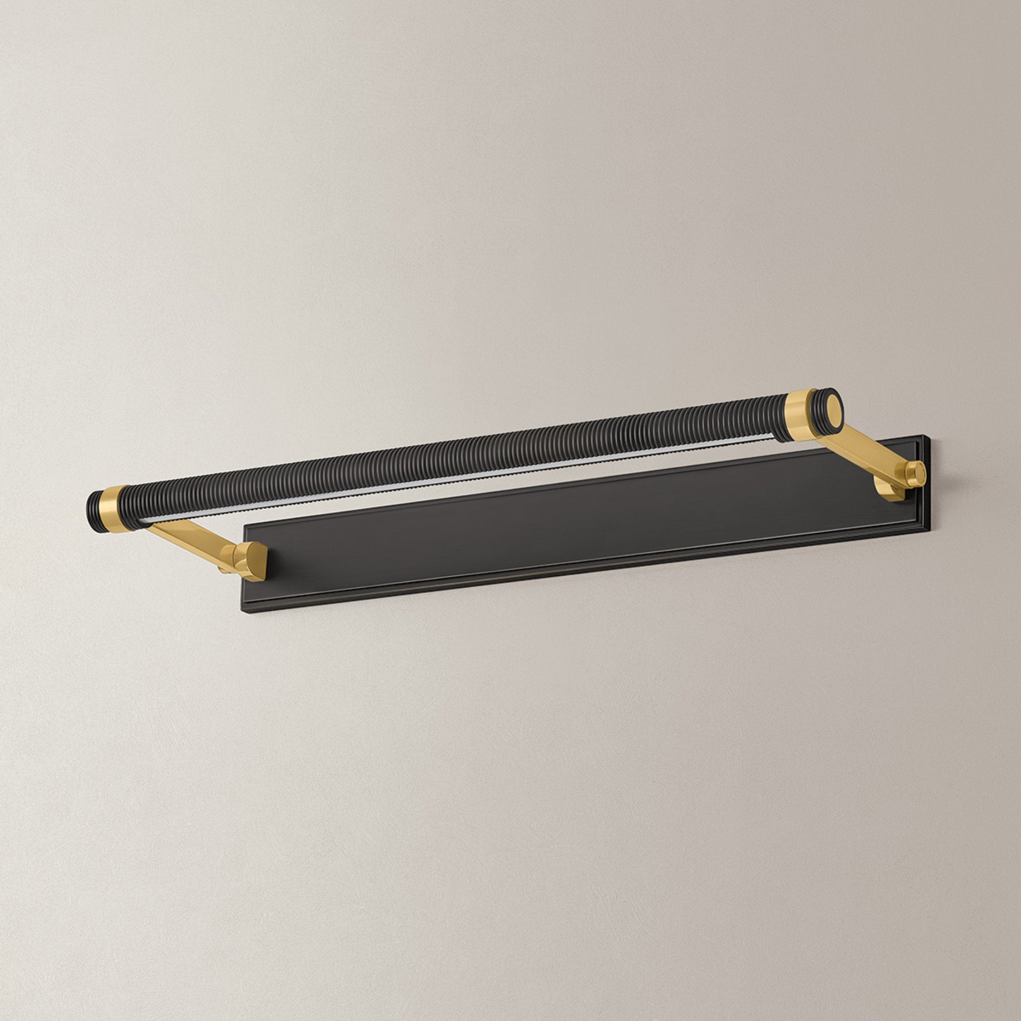 Duell 1-Light Picture Light in Aged Brass 24W x 2.75H (7324-AGB/DB)