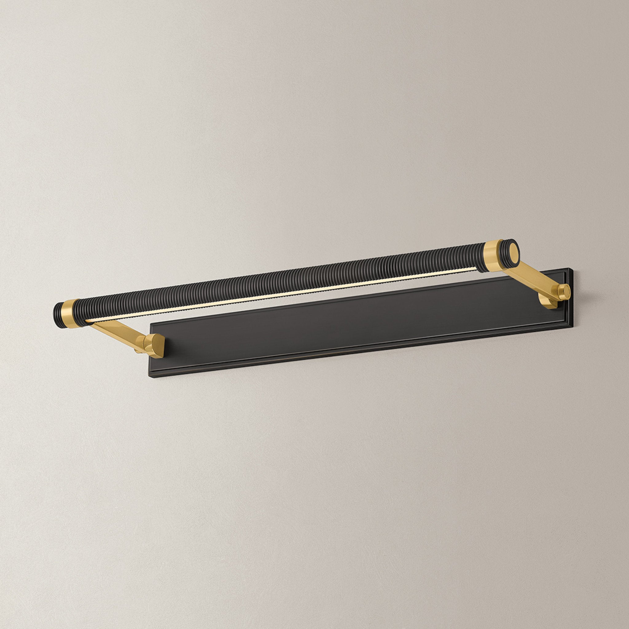 Duell 1-Light Picture Light in Aged Brass 24W x 2.75H (7324-AGB/DB)
