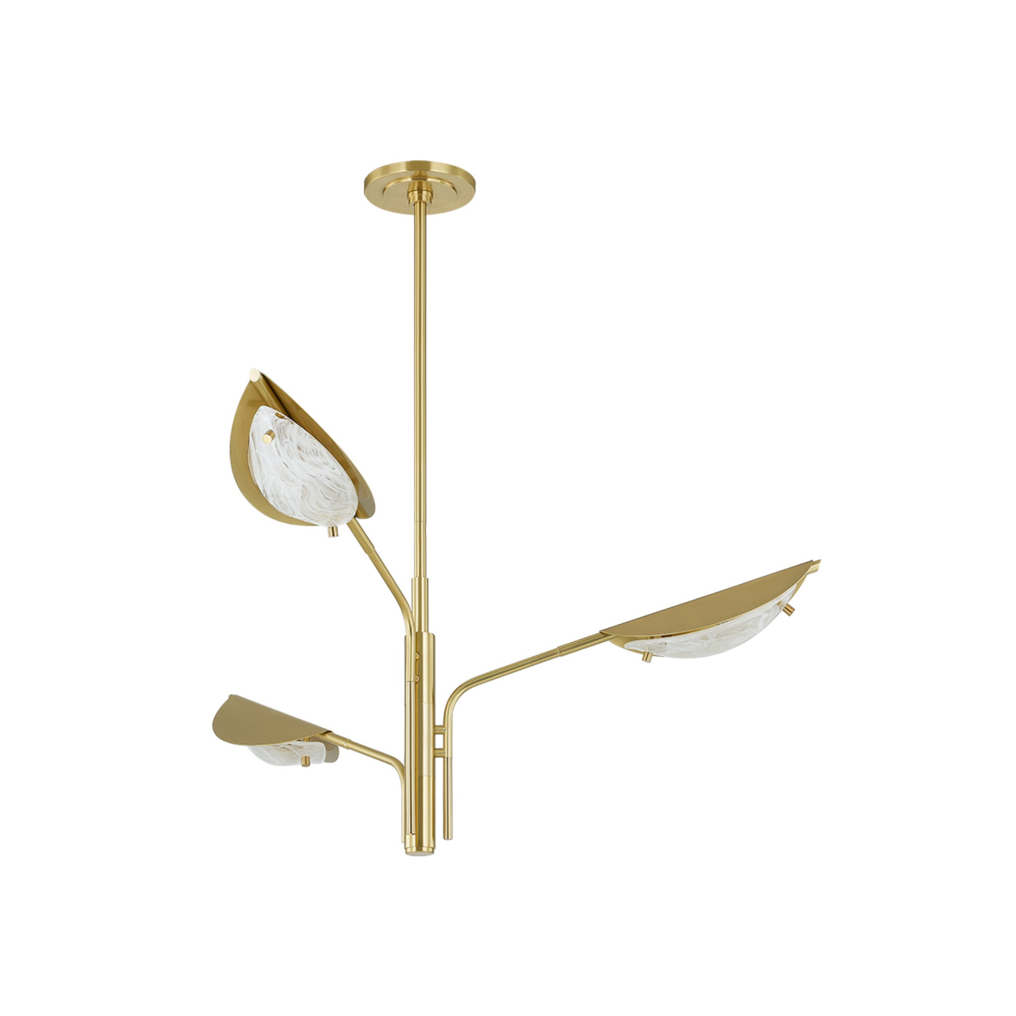 Levin 3-Light Chandelier in Aged Brass 40W x 18.5H