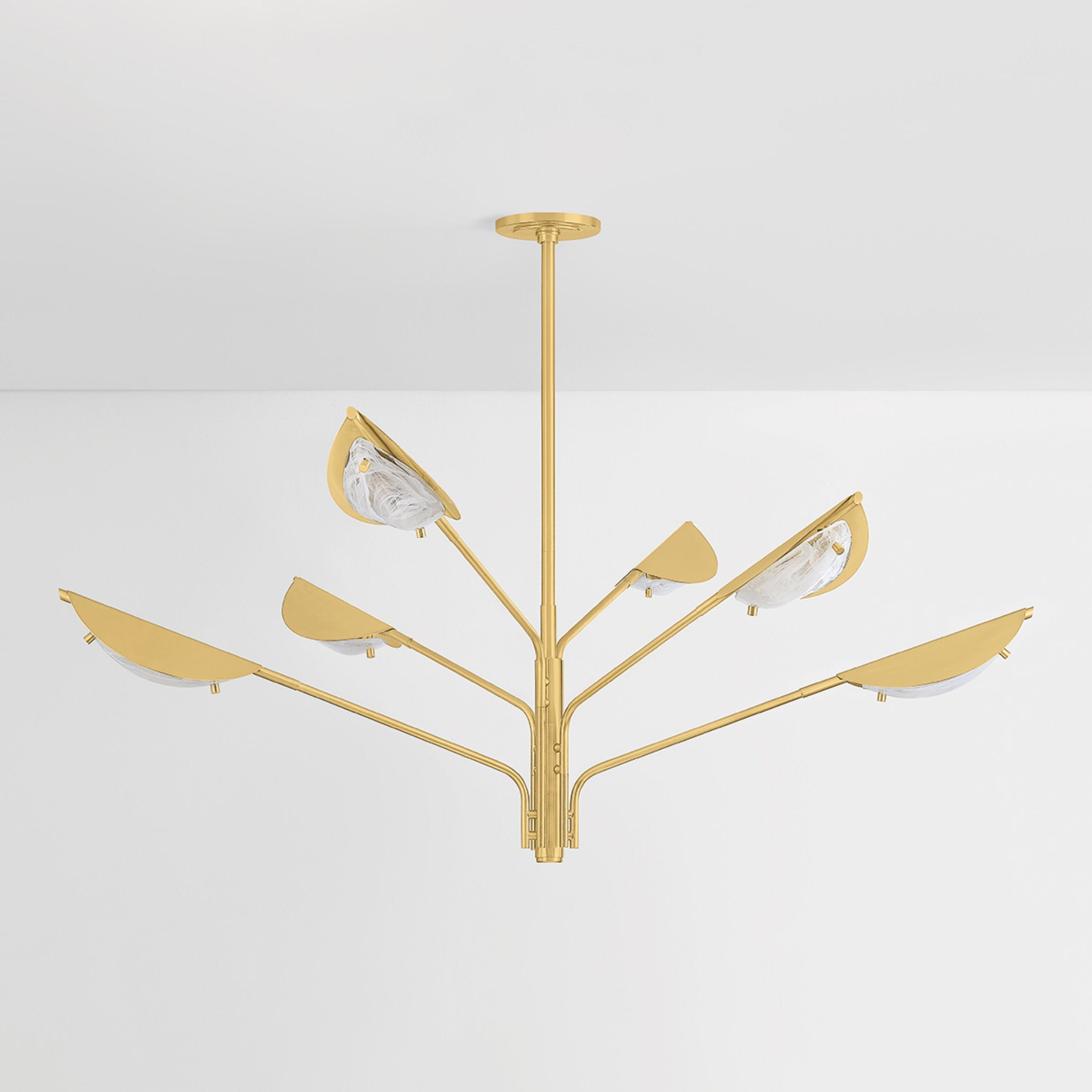 Levin 6-Light Chandelier in Aged Brass 54W x 21.25H