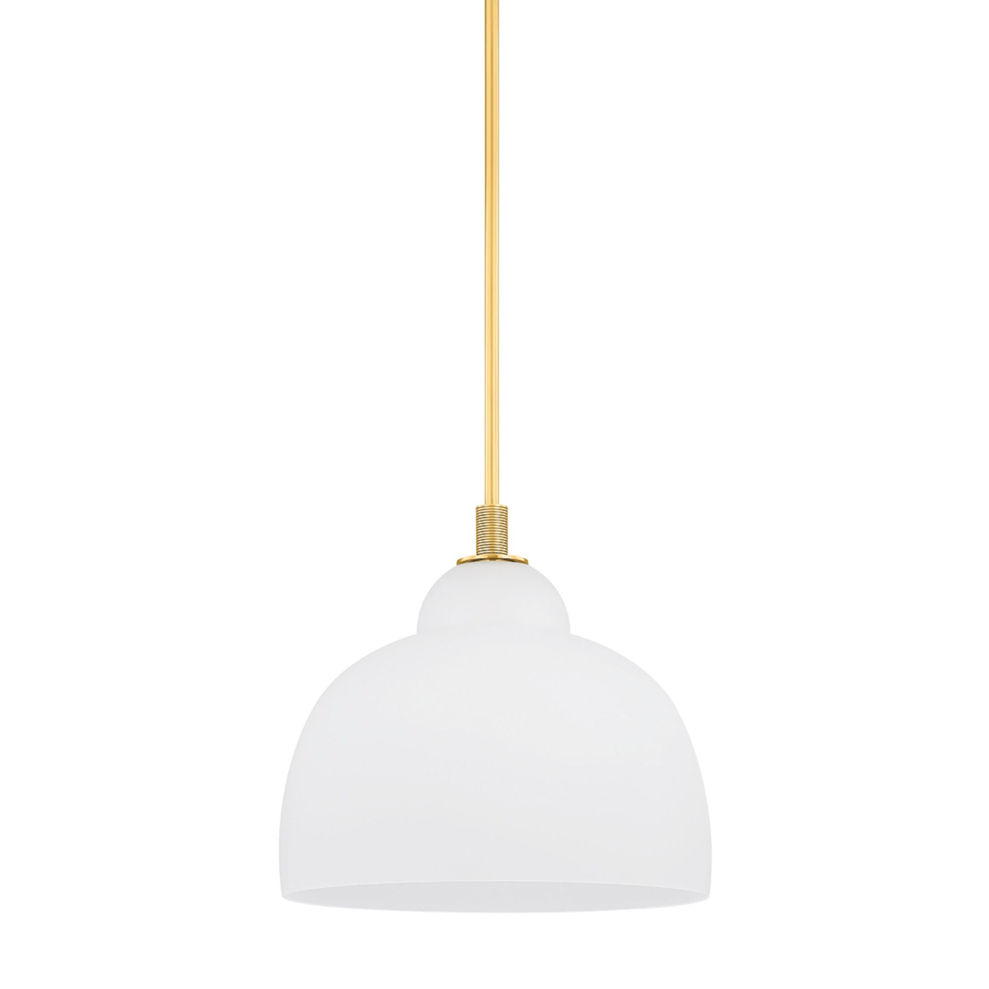 Oberon 1-Light Pendant in  Aged Brass 18L x 18W x 16.5H