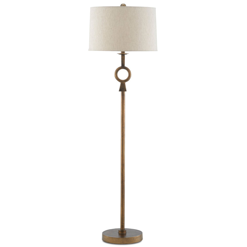 Germaine Brass Floor Lamp - Antique Brass