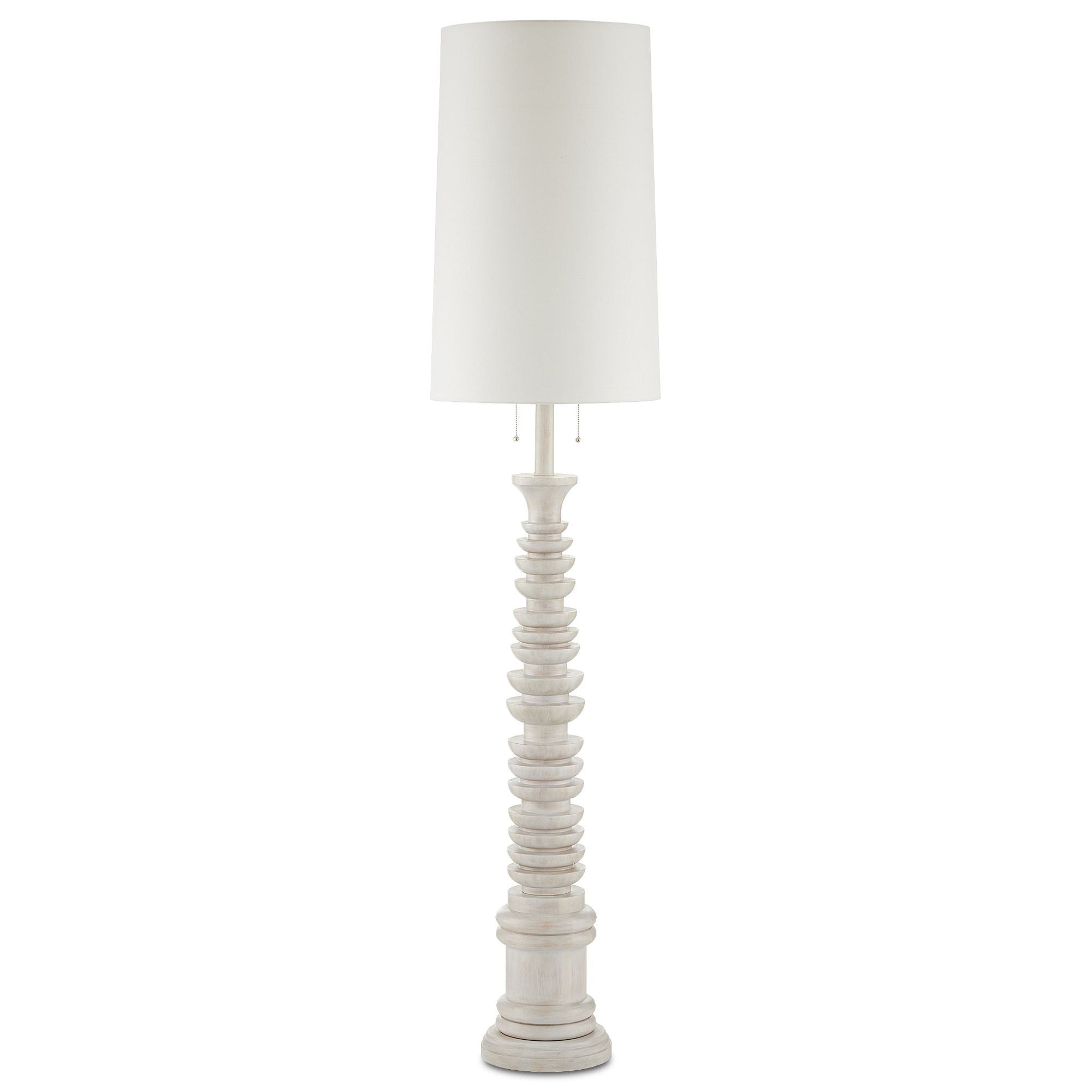 Malayan White Floor Lamp - Whitewash