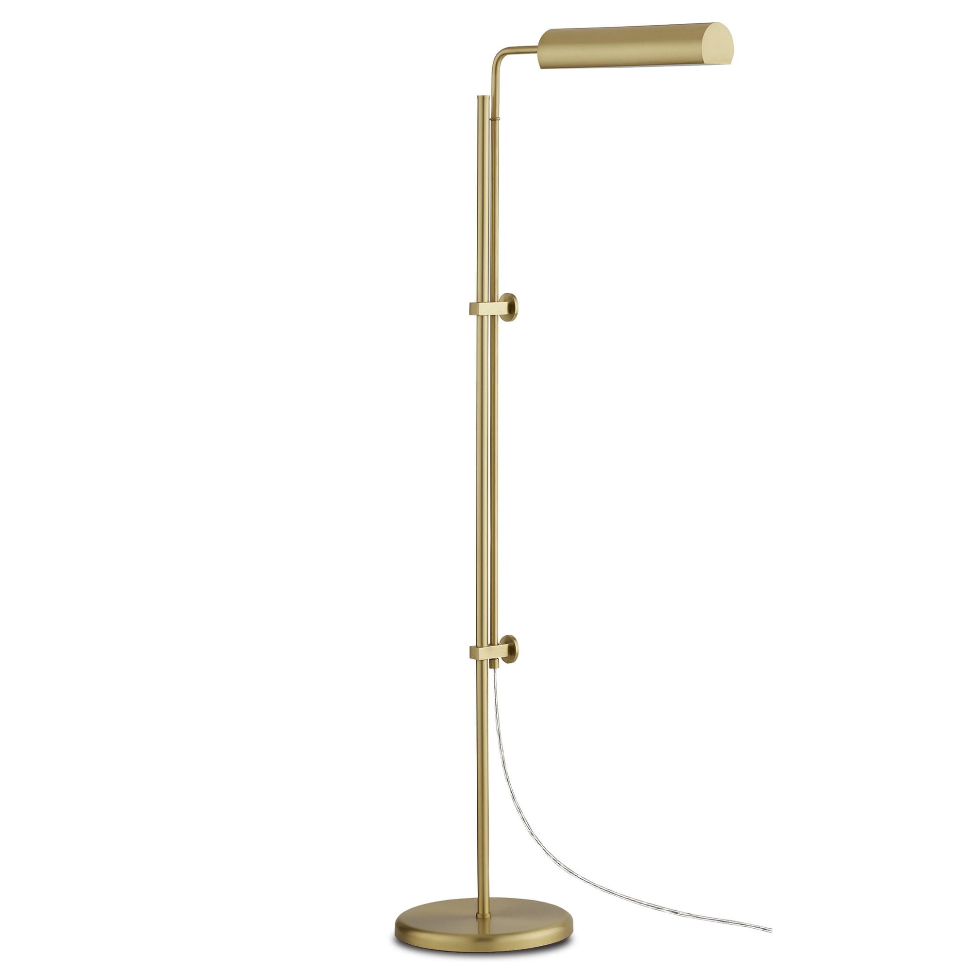 Satire Brass Floor Lamp - Brushed Brass