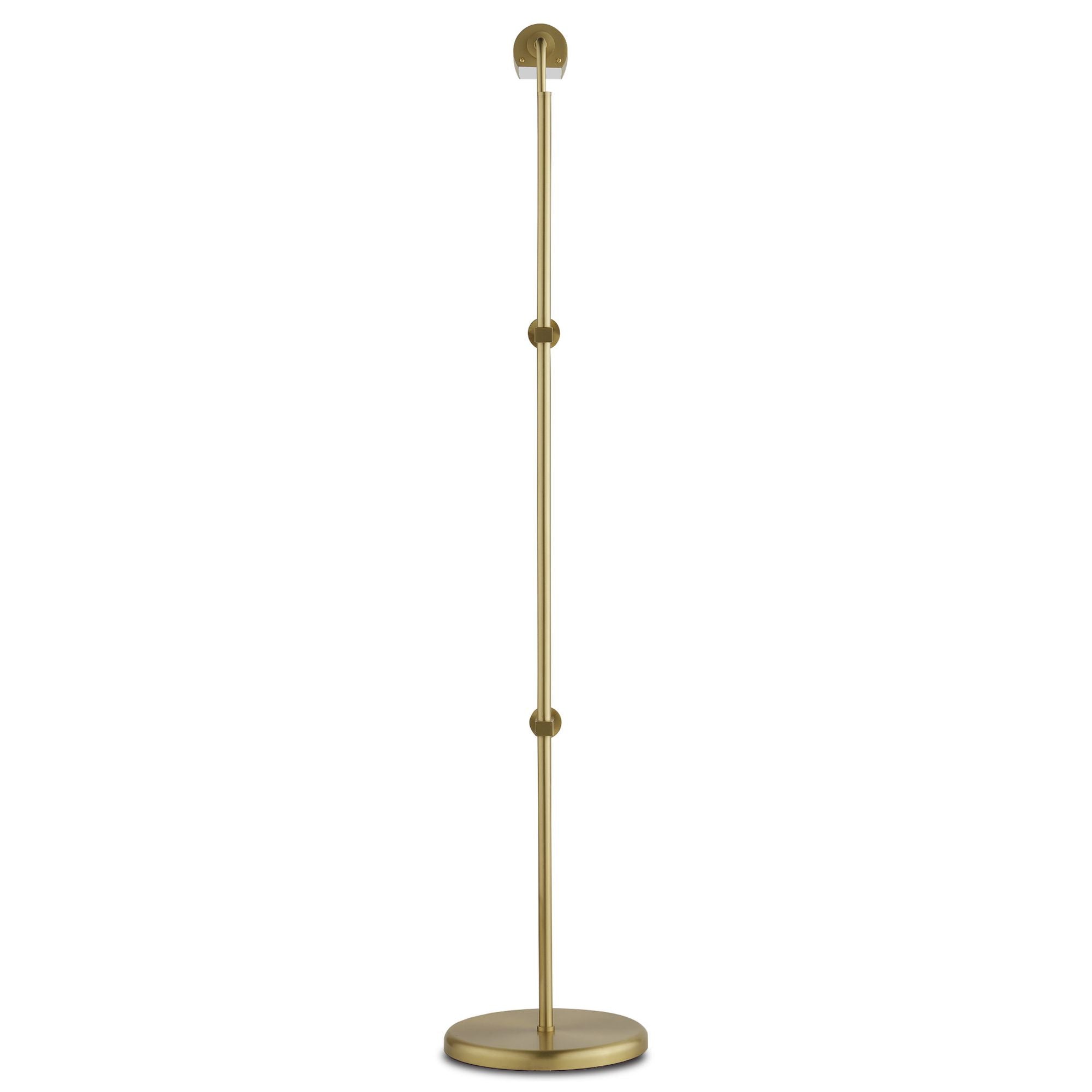 Satire Brass Floor Lamp - Brushed Brass