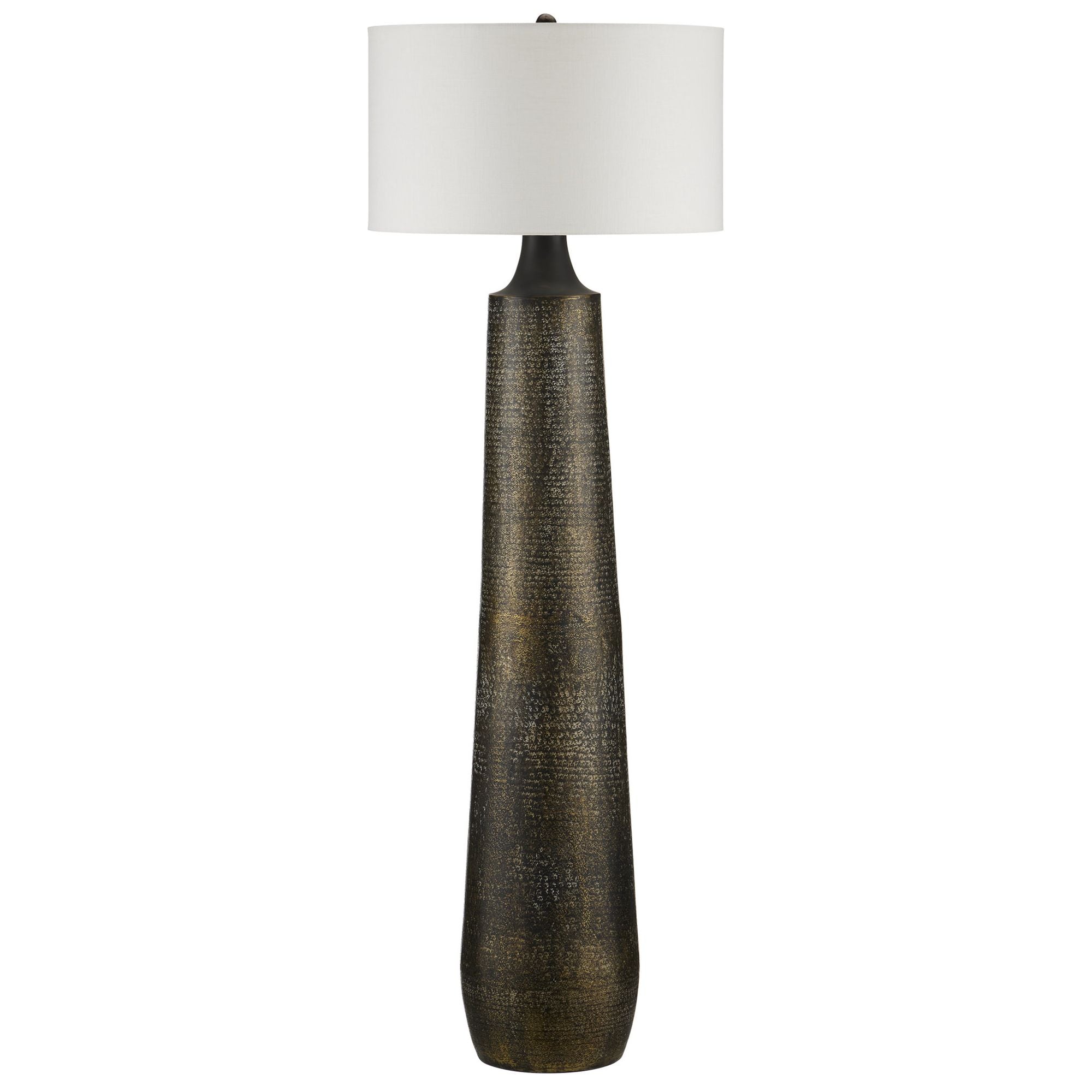 Brigadier Black Floor Lamp - Antique Brass/Black/Whitewash