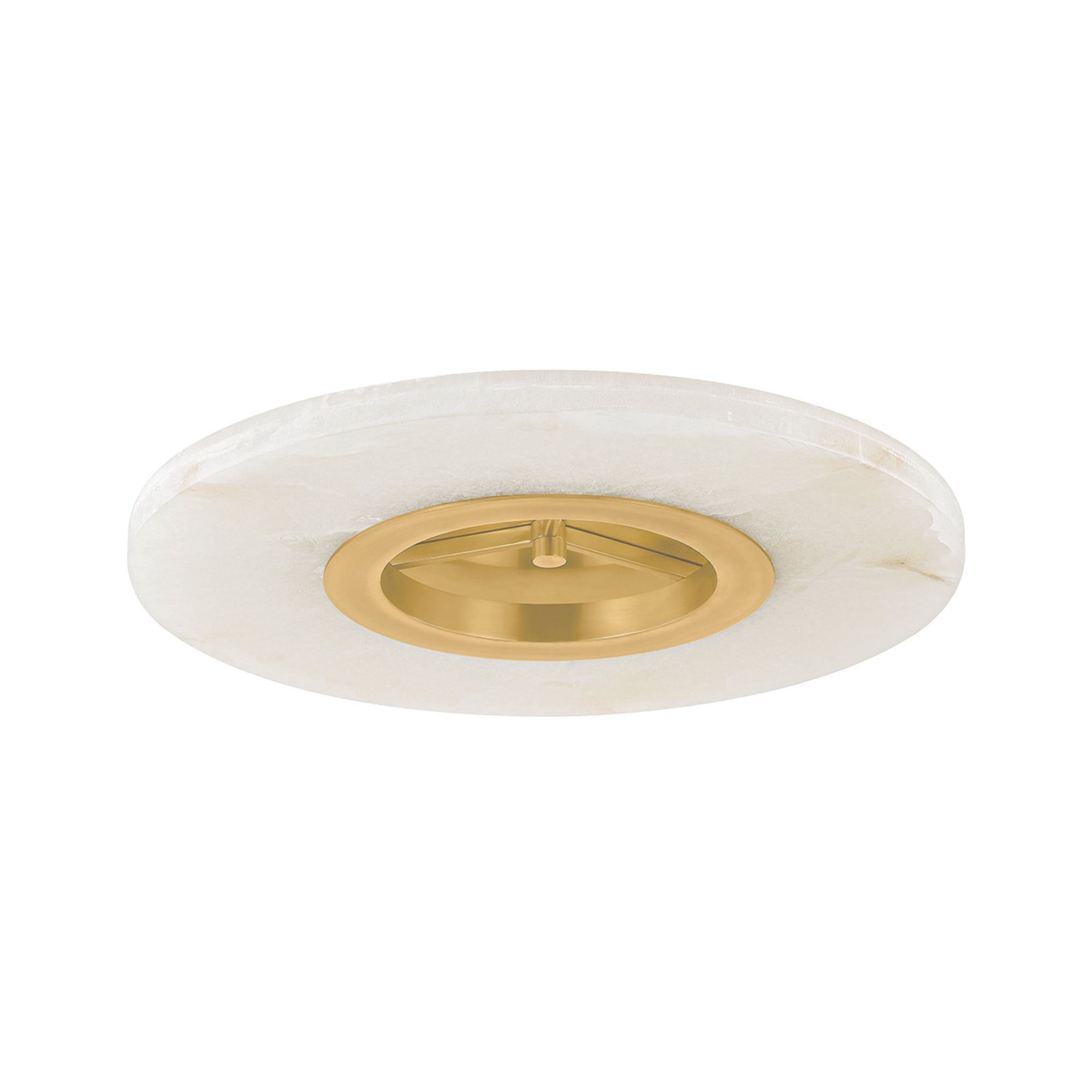 Alto 1-Light Semi Flush in Aged Brass 24W x 3.25H
