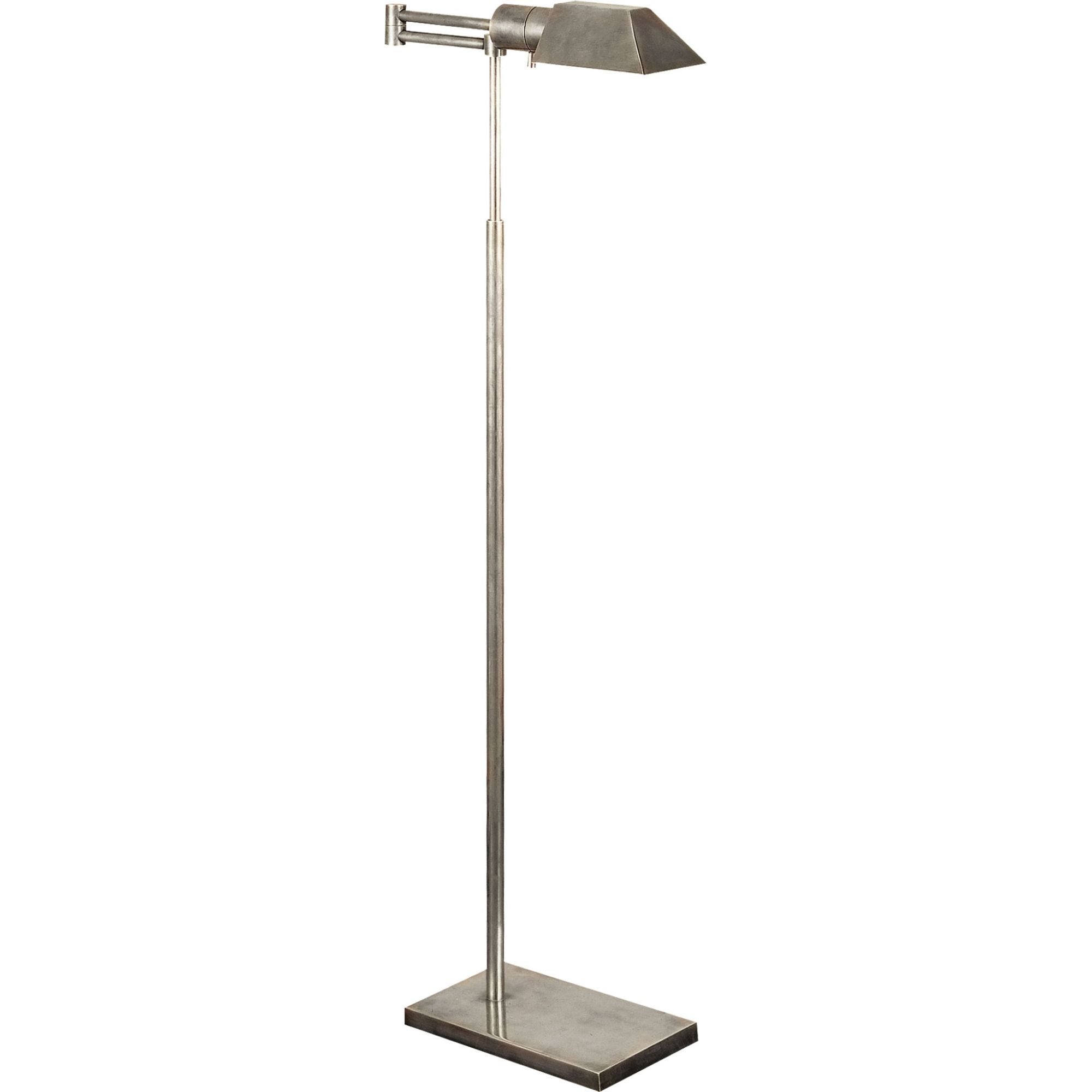 Visual Comfort Studio Swing Arm Floor Lamp in Antique Nickel H53