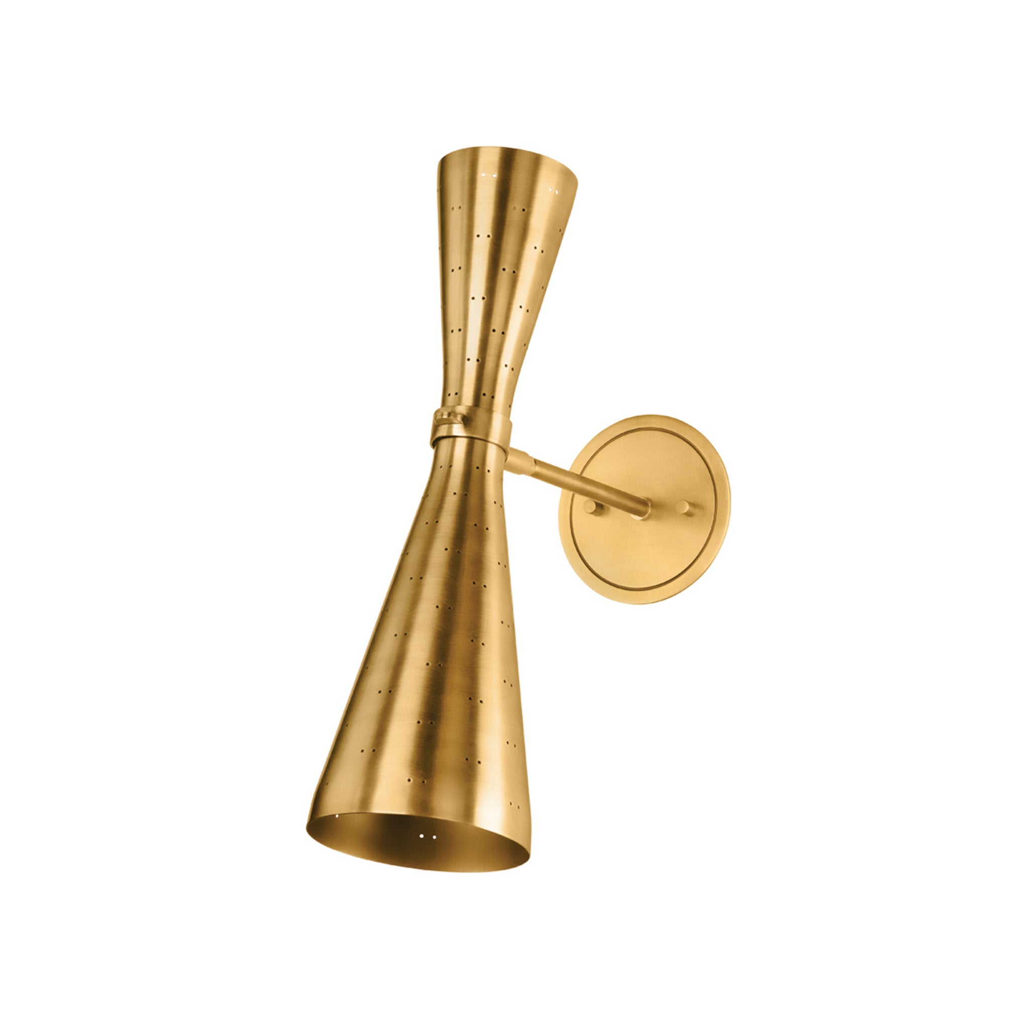 Allanton 2-Light Wall Sconce in Aged Brass 5.25W x 17.5H