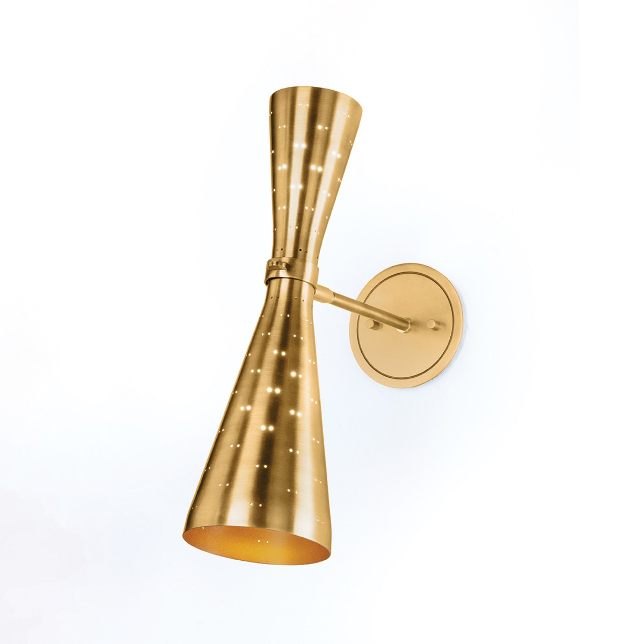 Allanton 2-Light Wall Sconce in Aged Brass 5.25W x 17.5H