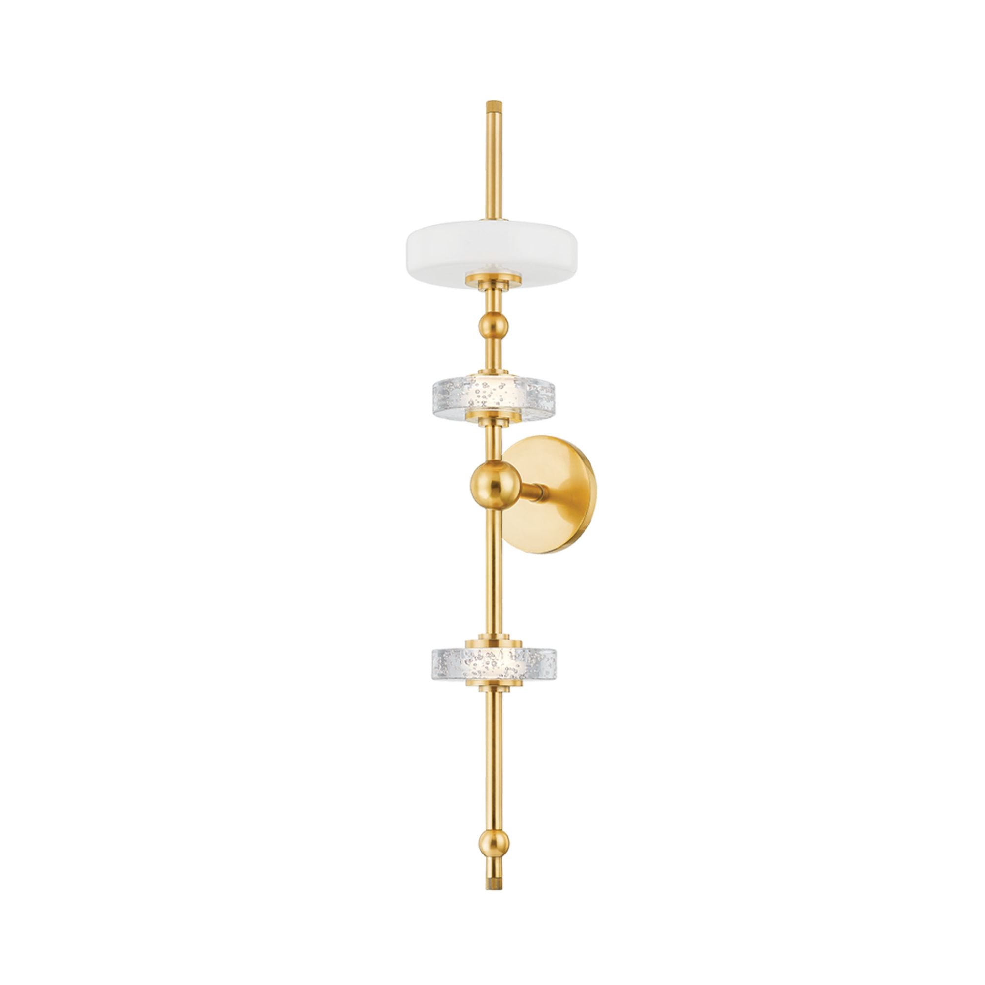 Maynard 3-Light Wall Sconce in Aged Brass 6.5W x 30H