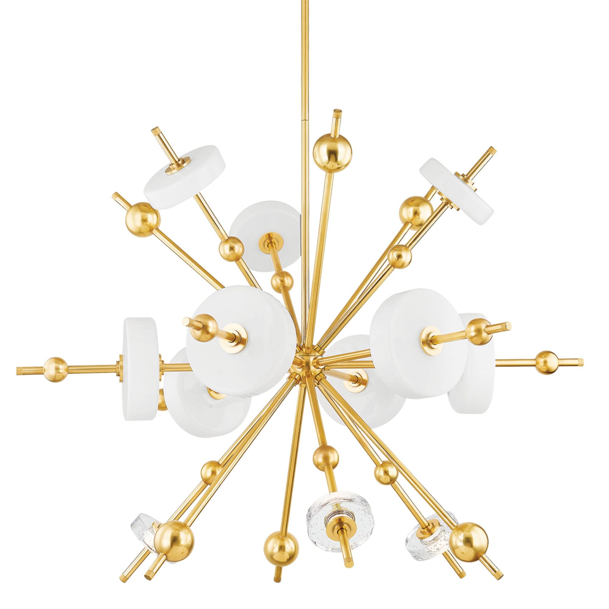 Maynard 12-Light Chandelier in  Aged Brass 44.5L x 44.5W x 32H