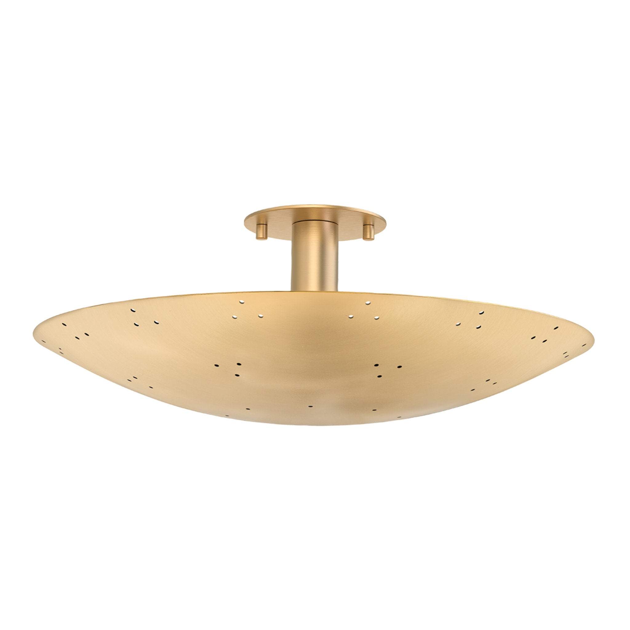 Bern 3-Light Flush Mount in Vintage Brass 18W x 6.75H (8718-VB)