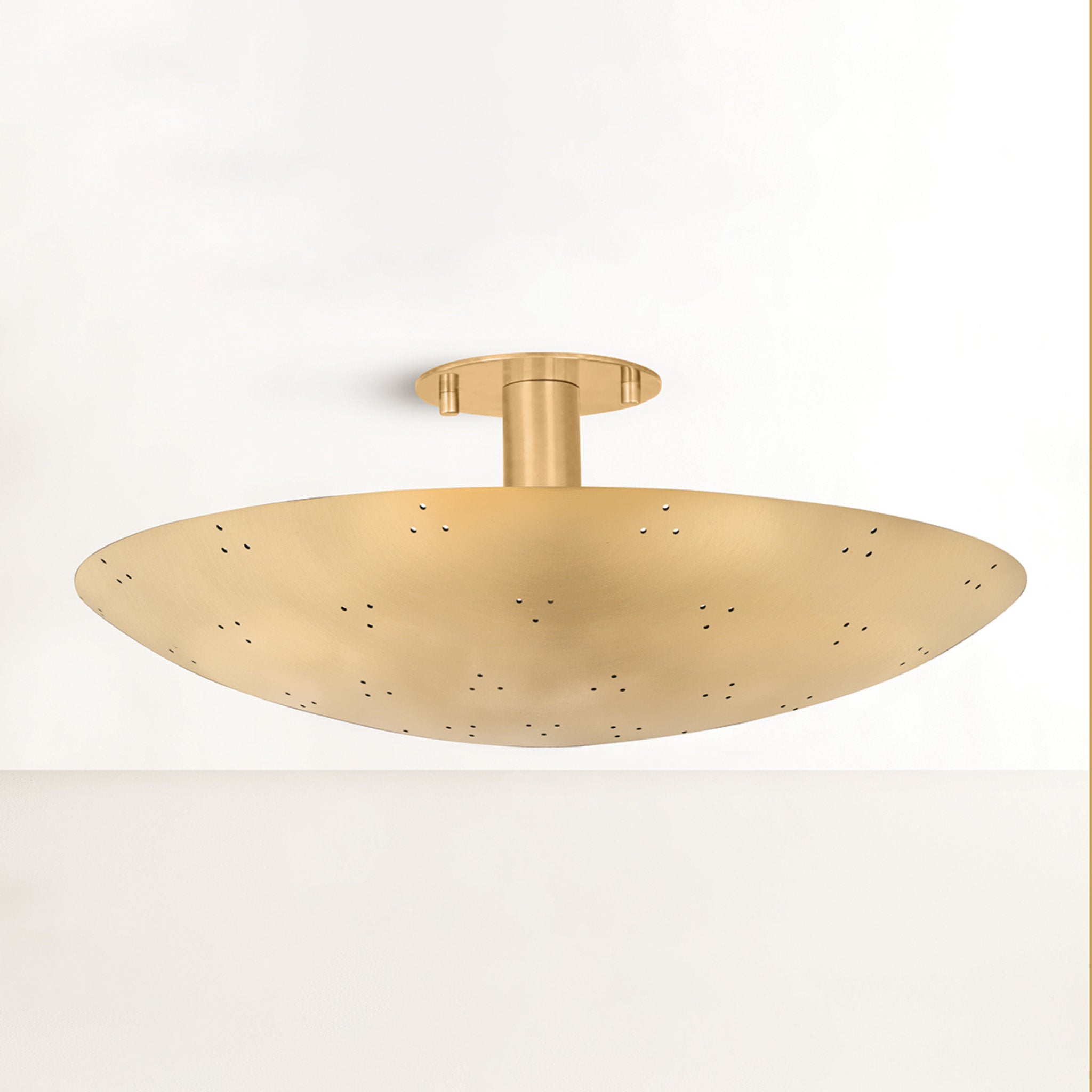 Bern 3-Light Flush Mount in Vintage Brass 18W x 6.75H (8718-VB)
