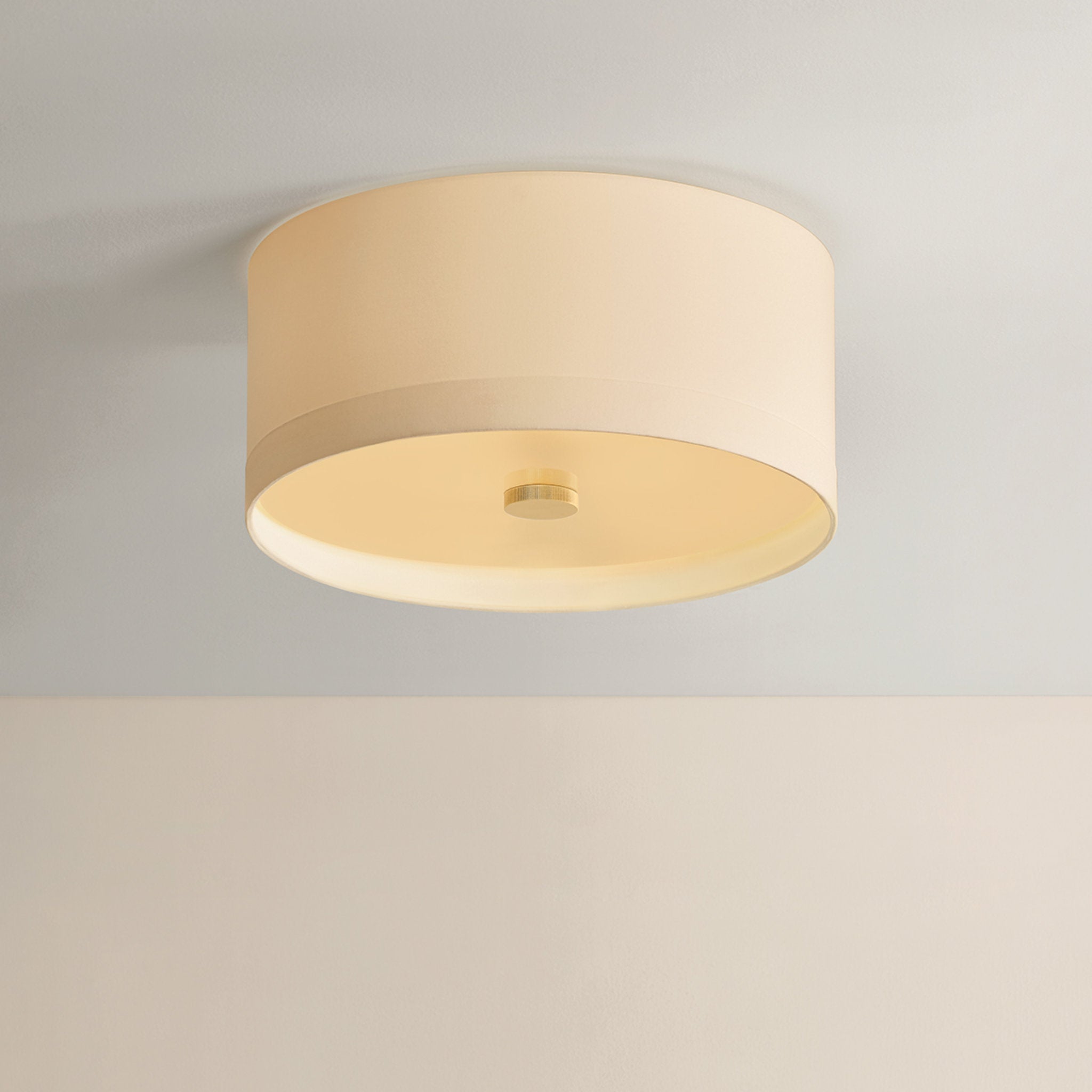 Ashland 4-Light Flush Mount in Aged Brass 22W x 10.25H