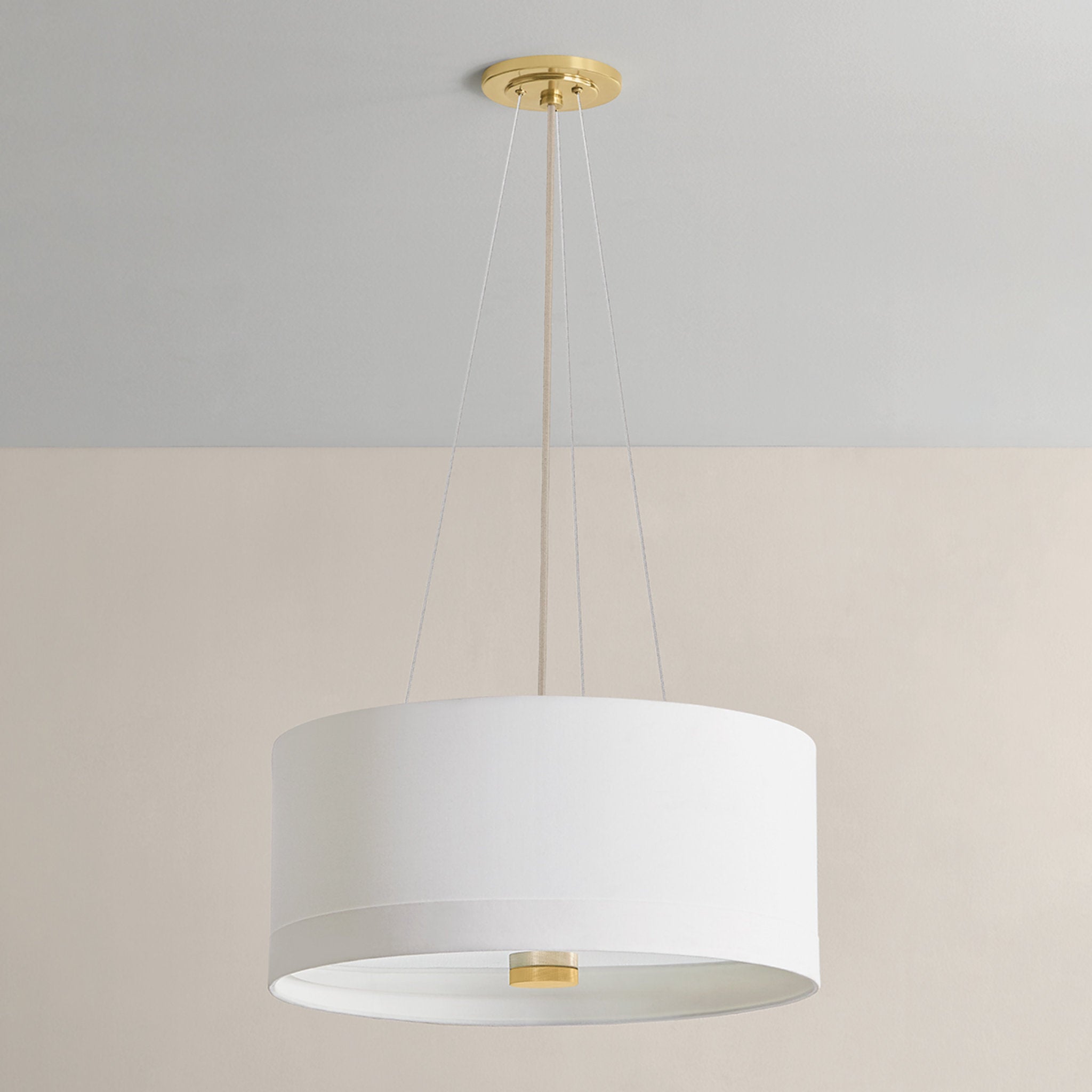 Ashland 4-Light Pendant in Aged Brass 22W x 10.25H