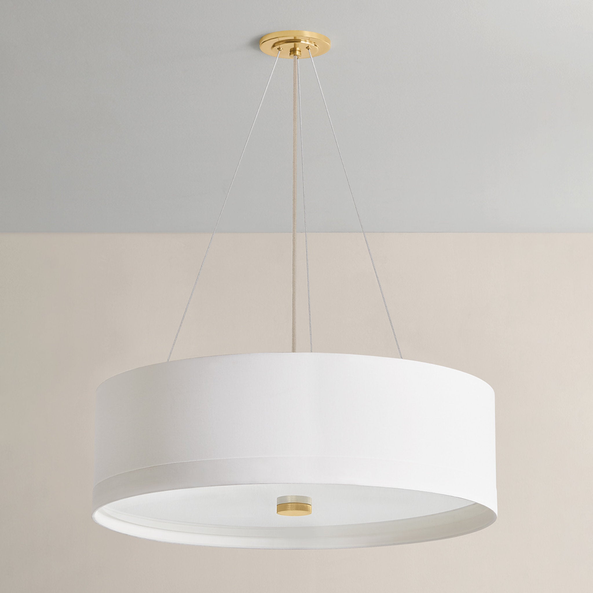 Ashland 6-Light Pendant in Aged Brass 32W x 10.25H